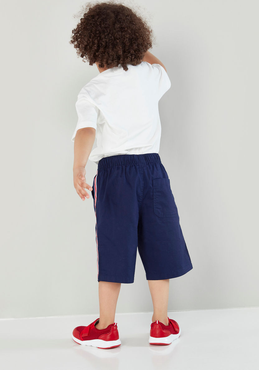 Bossini Solid Shorts with Tape and Pocket Detail-Shorts-image-3