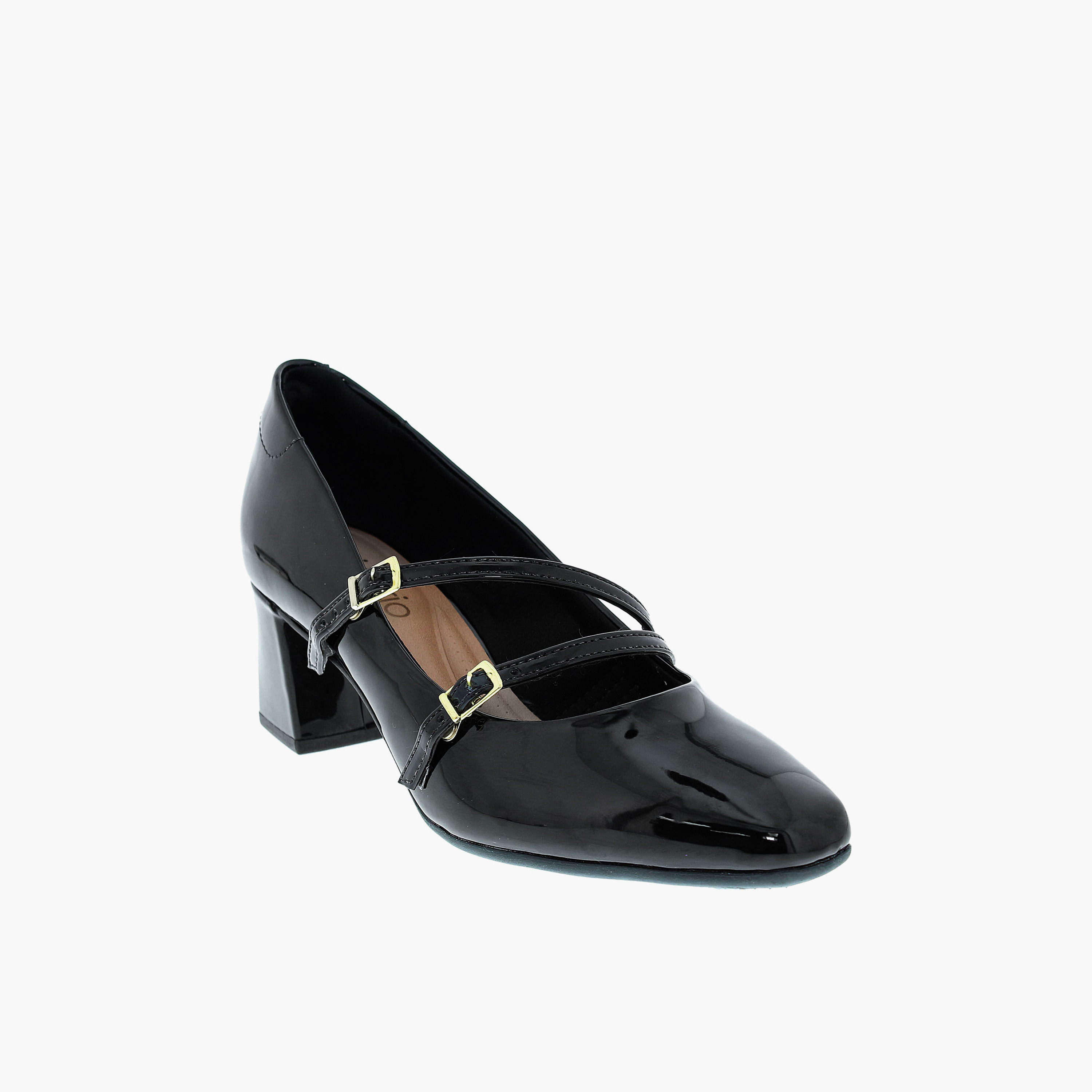 Beira Rio by Geoomnii  Women's Buckle Closure Block Pumps | 4314-105-13488-15745       -women-shoes-heels-image-1