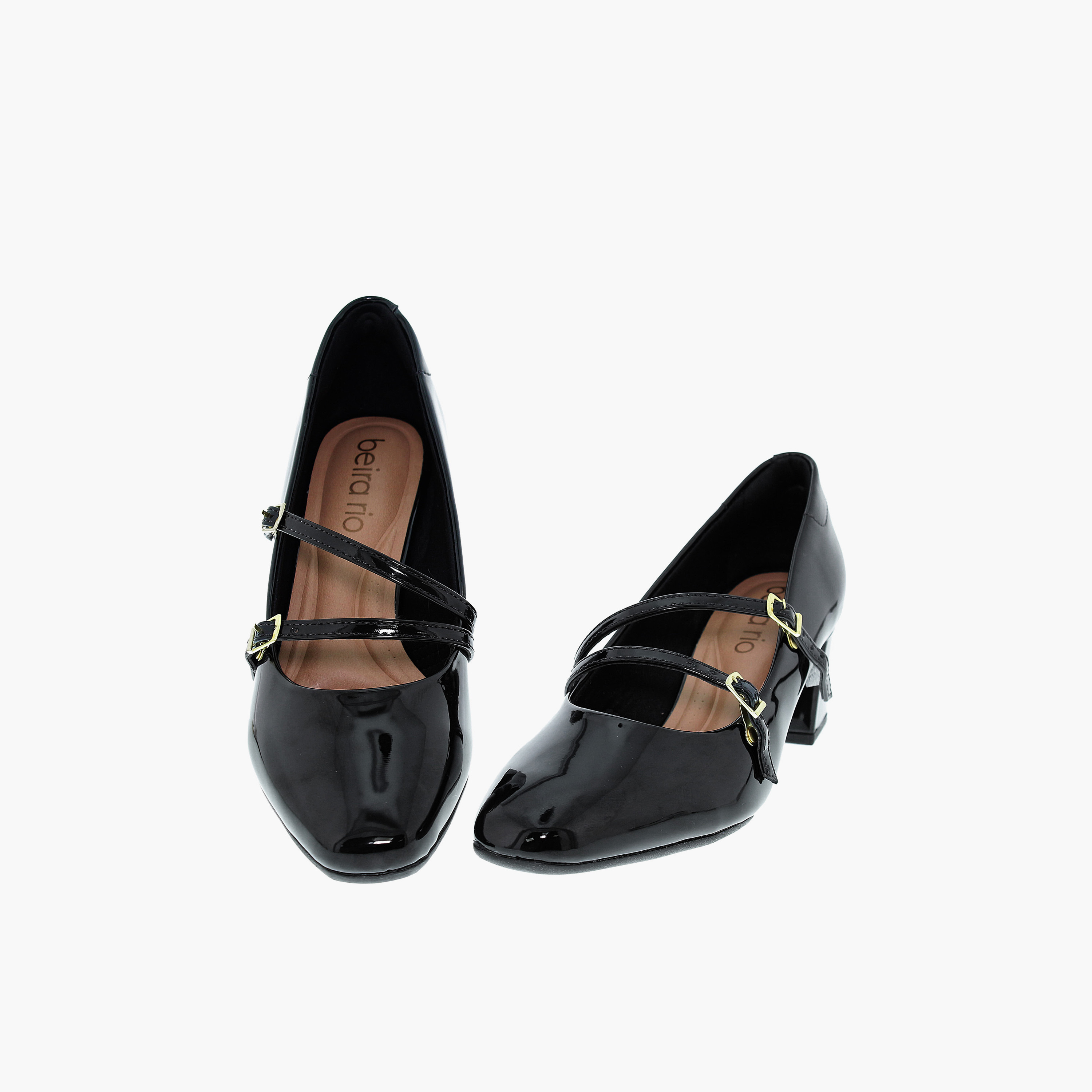 Beira Rio by Geoomnii  Women's Buckle Closure Block Pumps | 4314-105-13488-15745       -women-shoes-heels-image-4
