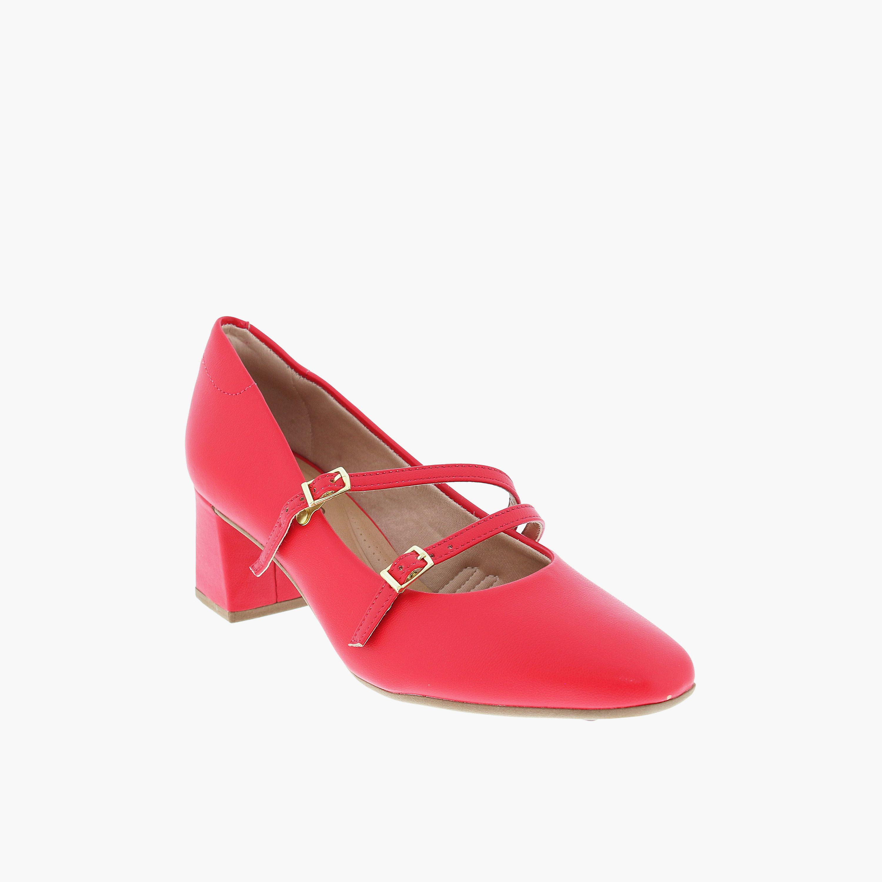 Beira Rio by Geoomnii  Women's Buckle Closure Block Pumps | 4314-105-9569-86347       -women-shoes-heels-image-1