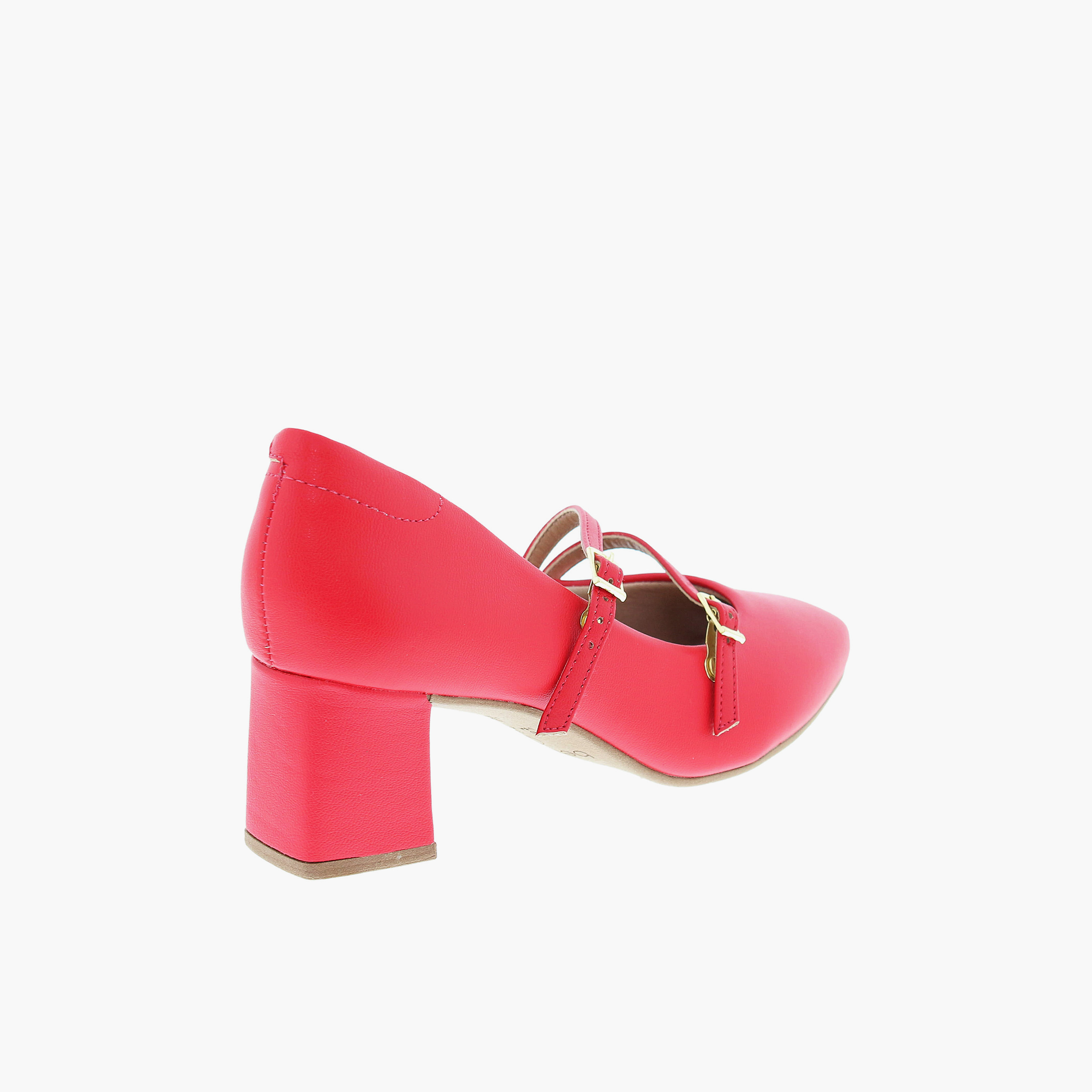 Beira Rio by Geoomnii  Women's Buckle Closure Block Pumps | 4314-105-9569-86347       -women-shoes-heels-image-3