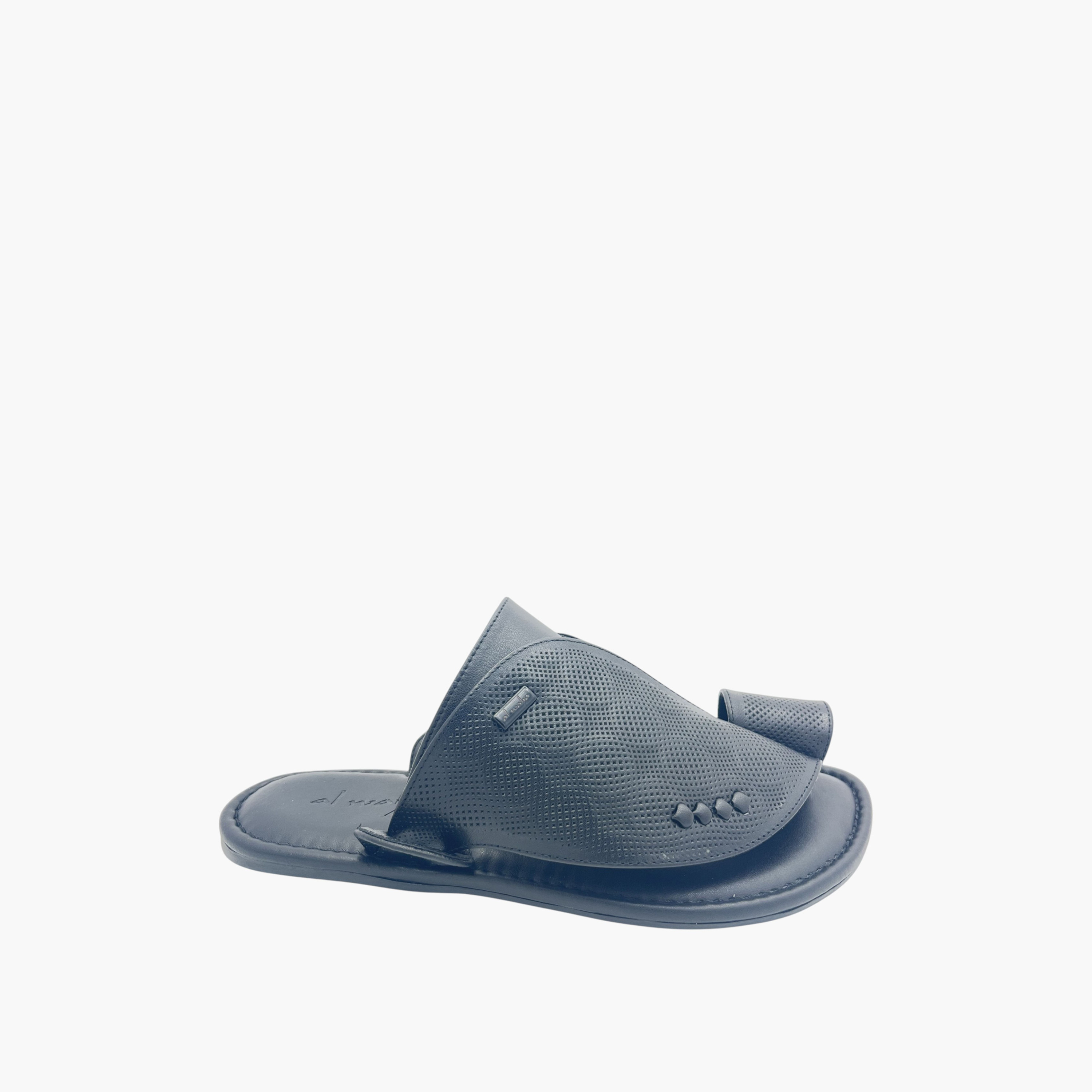 Al Waha Textured Slip-On Arabic Sandals with Toe Loop Detail-men-shoes-sandals-image-2