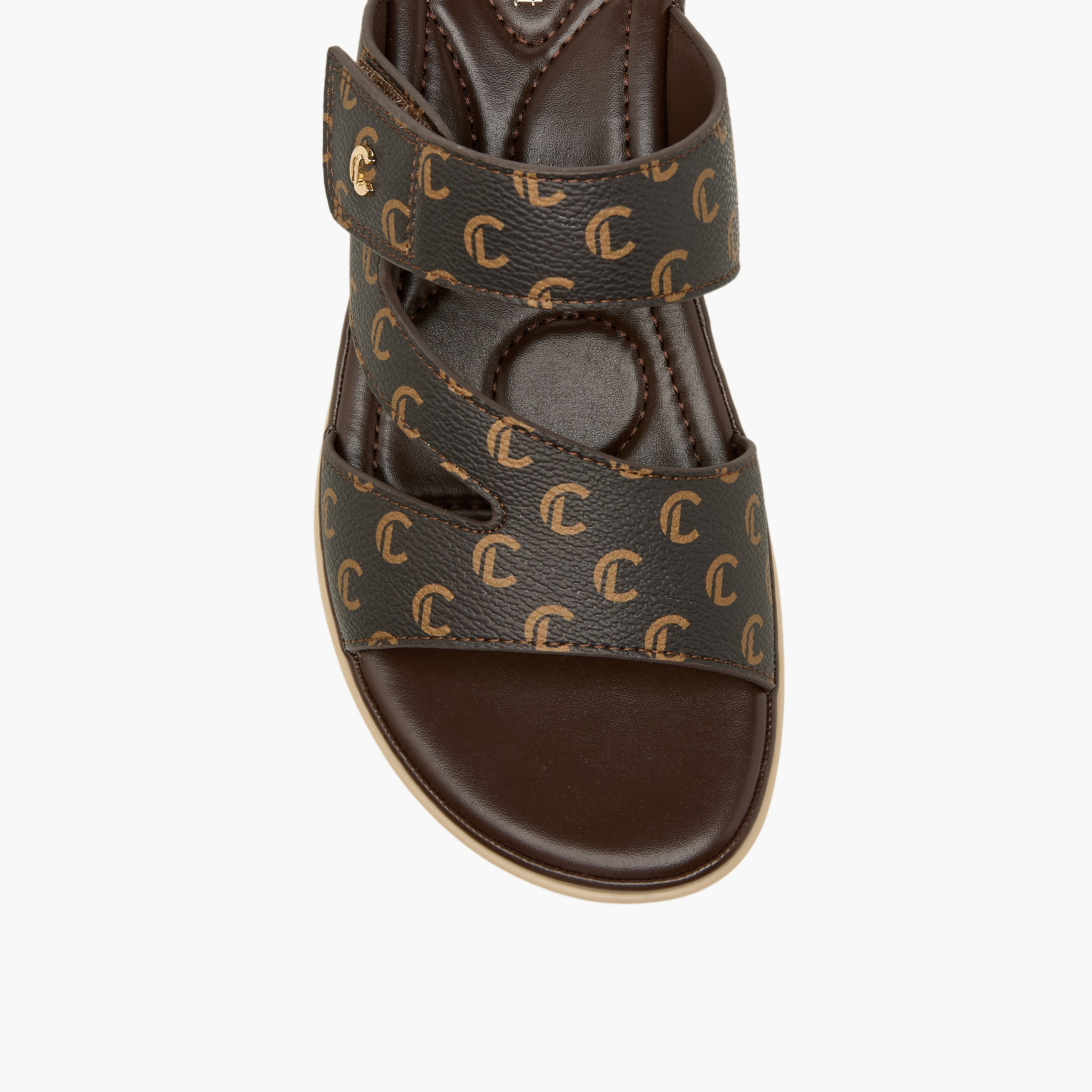 صندل بطبعات مونوجرام للنساء من لو كونفورت-women-shoes-flats-sandals-image-4