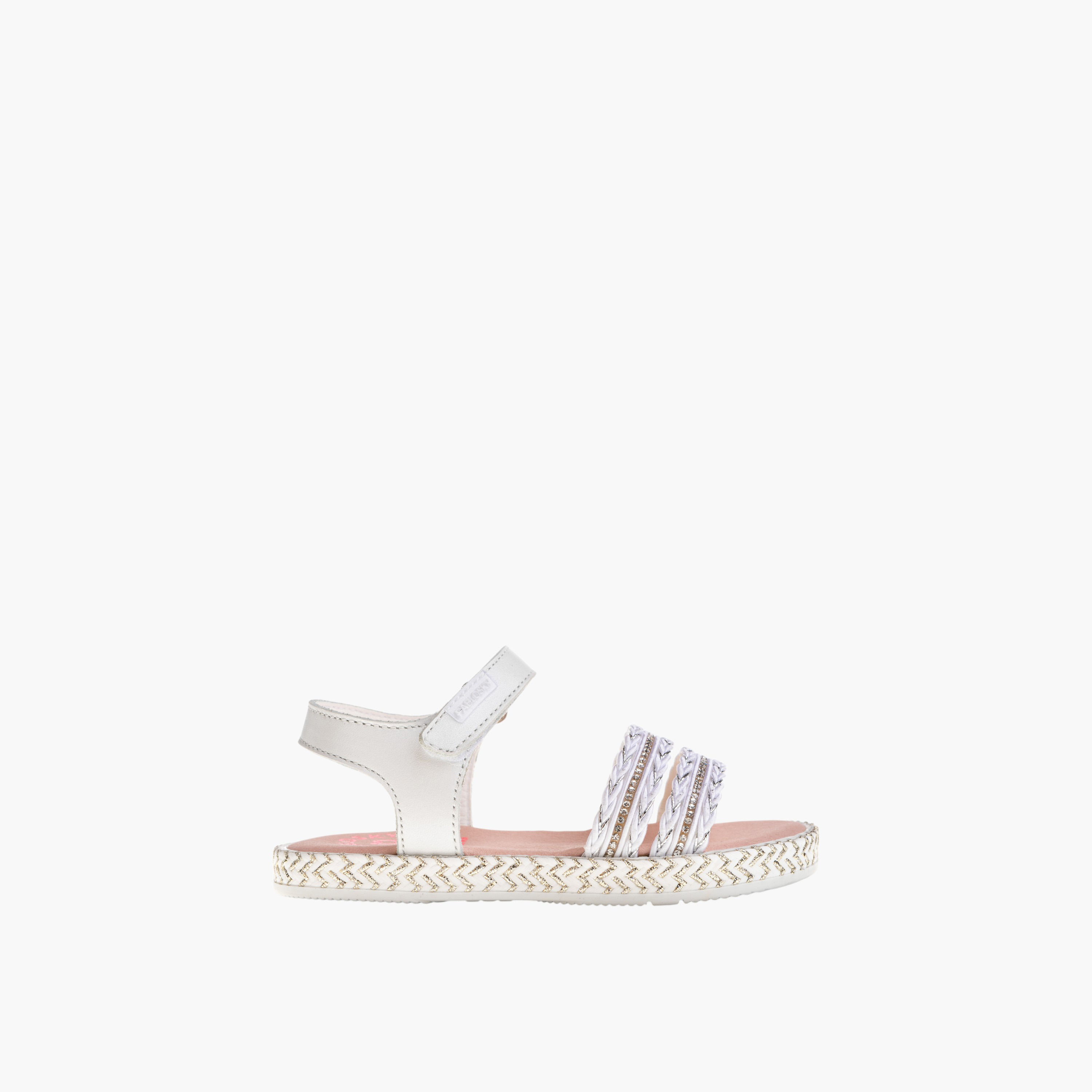 Pablosky Girls' Strap Sandals with Hook and Loop Closure-girls-shoes-sandals-image-2