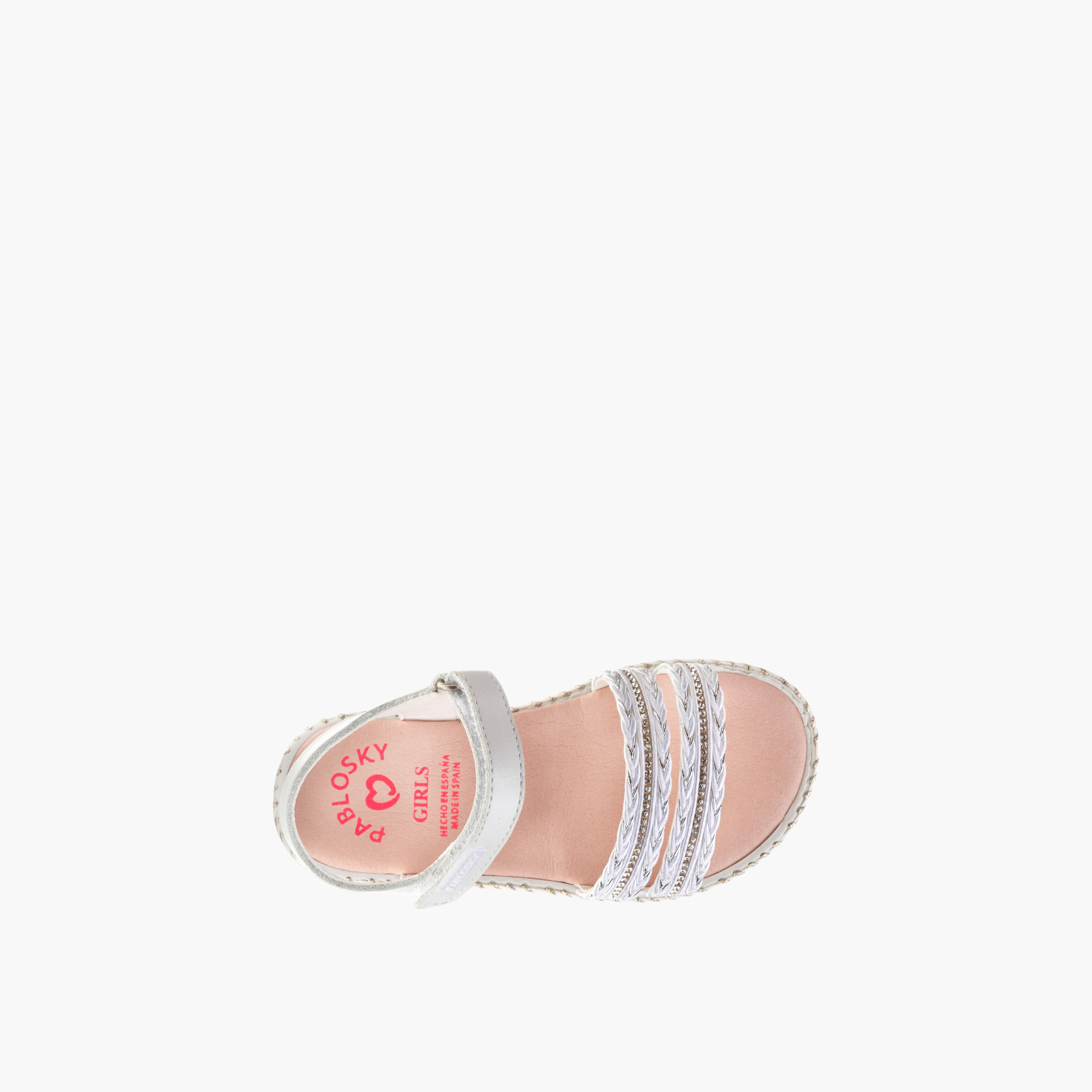 Pablosky Girls' Strap Sandals with Hook and Loop Closure-girls-shoes-sandals-image-4