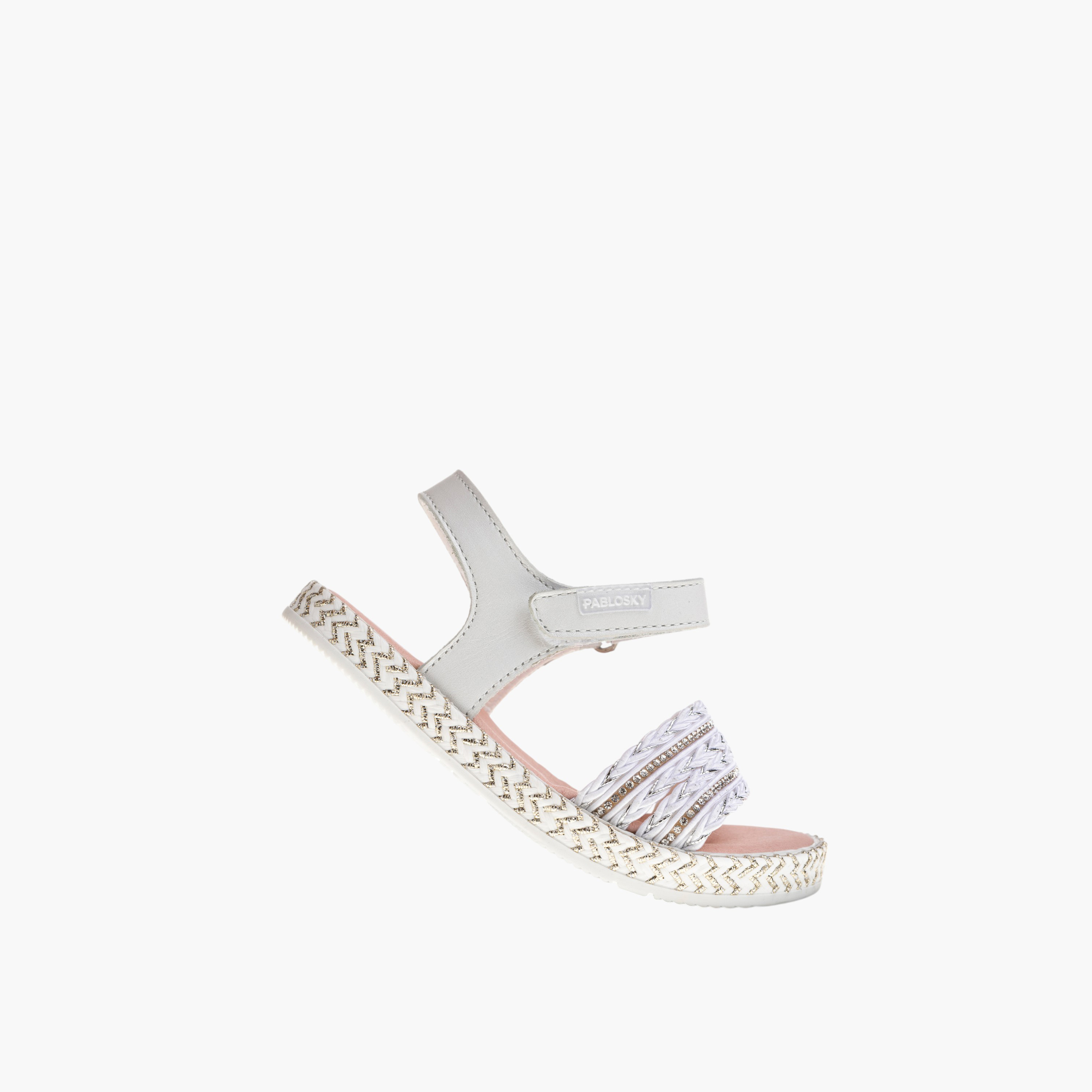 Pablosky Girls' Strap Sandals with Hook and Loop Closure-girls-shoes-sandals-image-5