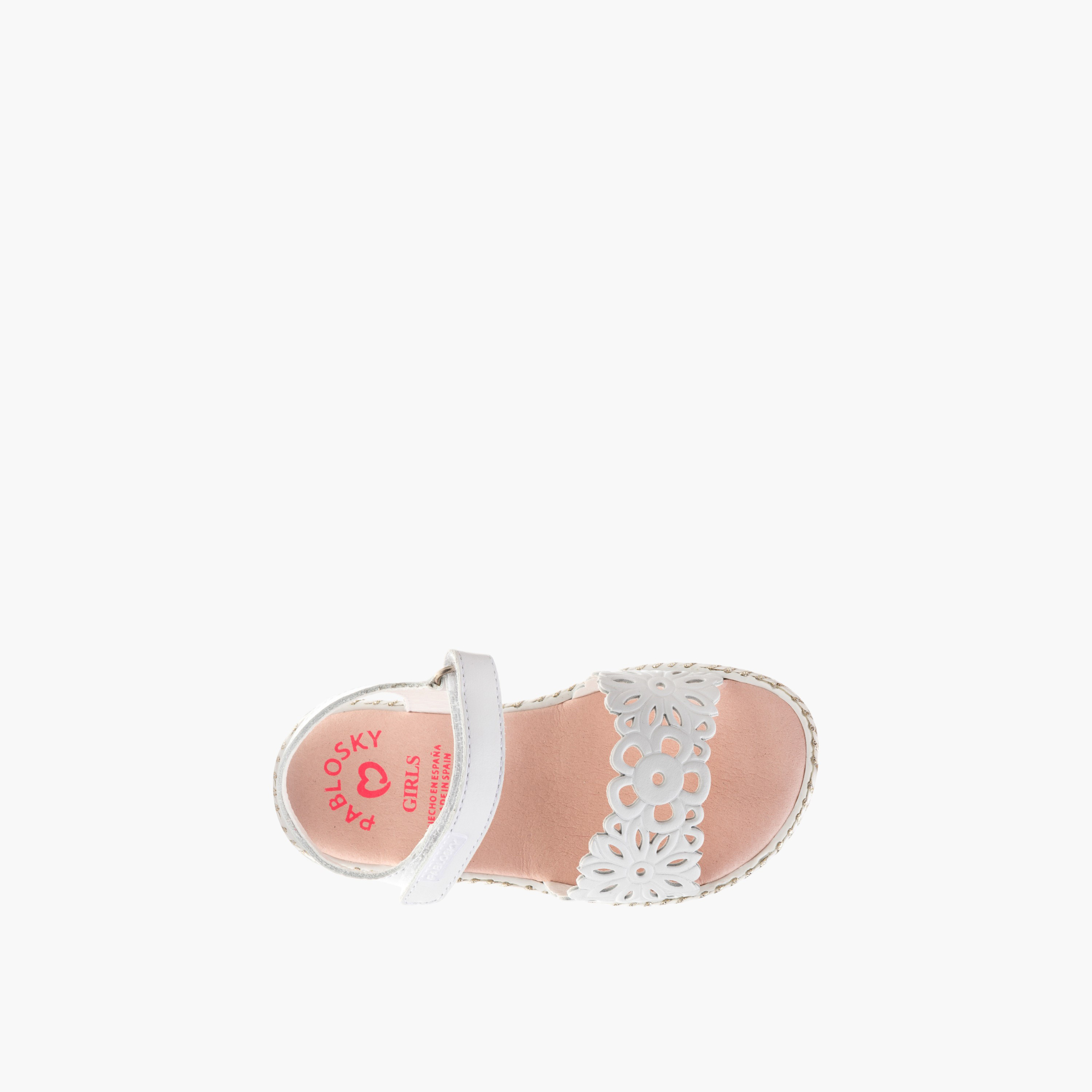 Pablosky Girls' Strap Sandals with Hook and Loop Closure-girls-shoes-sandals-image-4