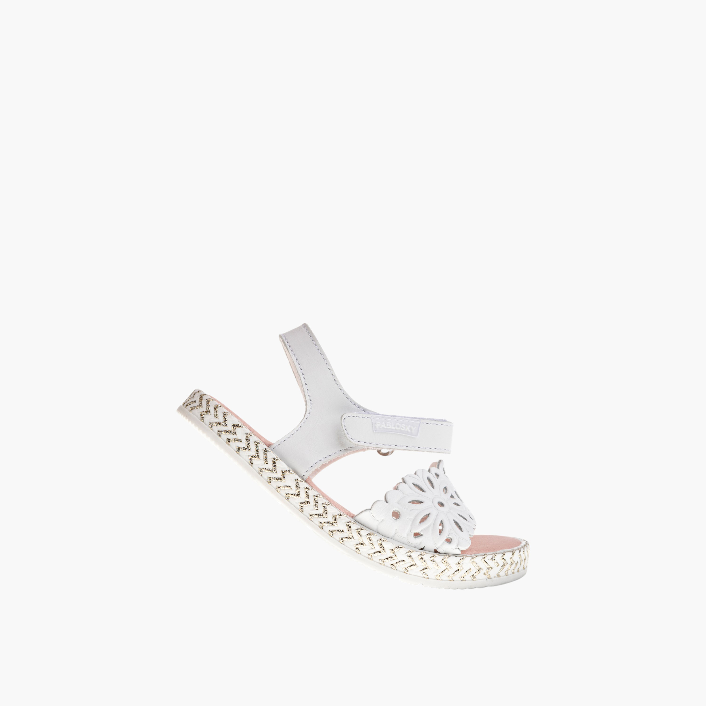 Pablosky Girls' Strap Sandals with Hook and Loop Closure-girls-shoes-sandals-image-5