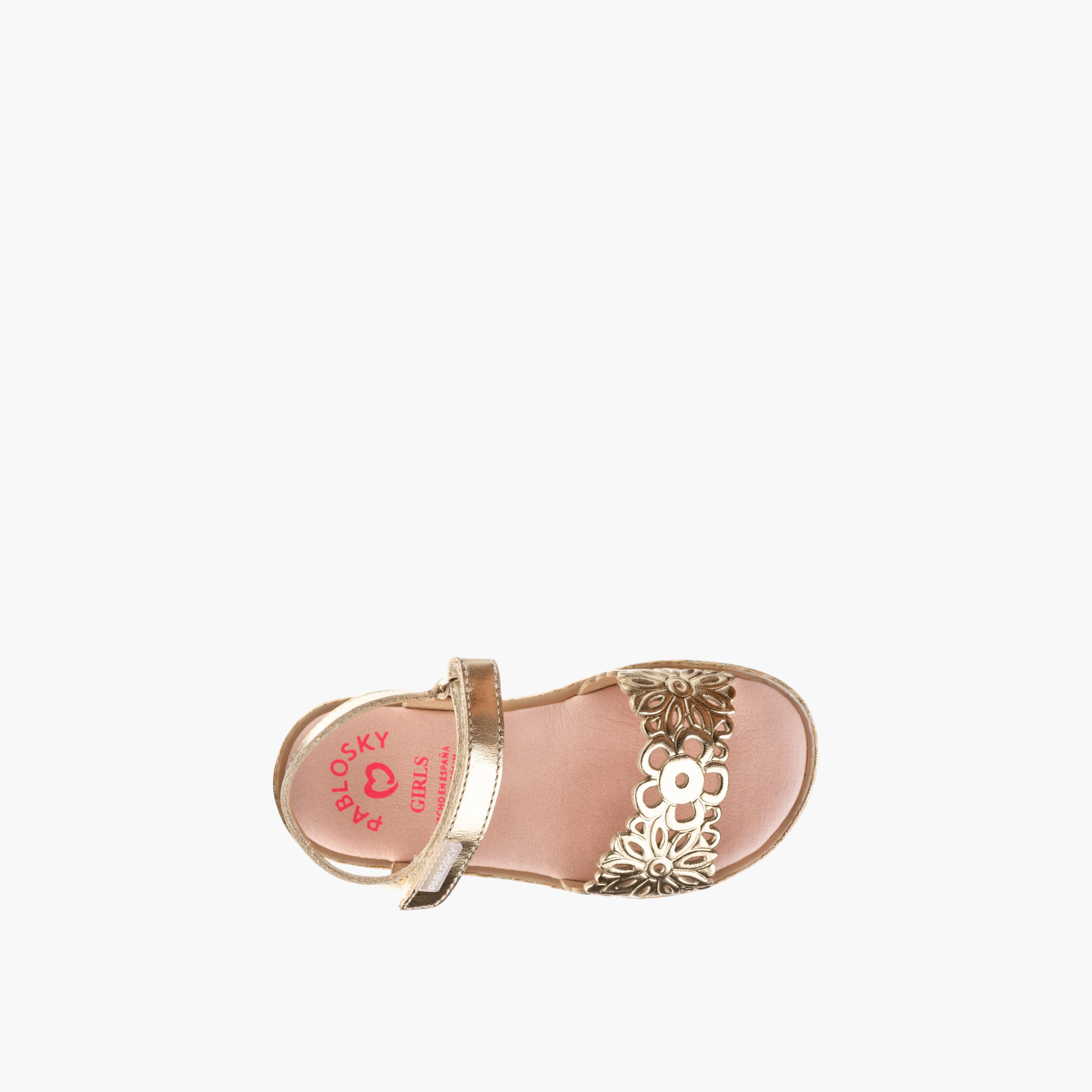 Pablosky Girls' Strap Sandals with Hook and Loop Closure-girls-shoes-sandals-image-4