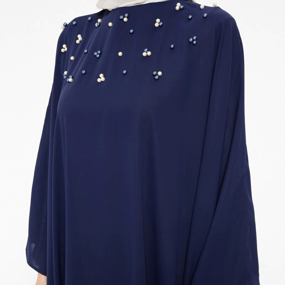 Women Embellished Flared Sleeve Abaya Filizzade By Modanisa-women-arabicclothing-abayas-image-4