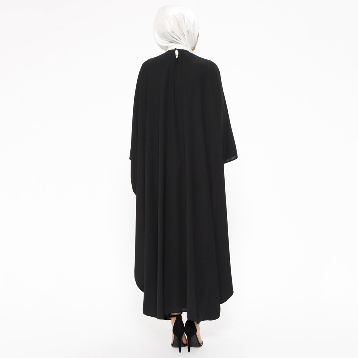 Women Embellished Flared Sleeve Abaya Filizzade By Modanisa-women-arabicclothing-abayas-image-2