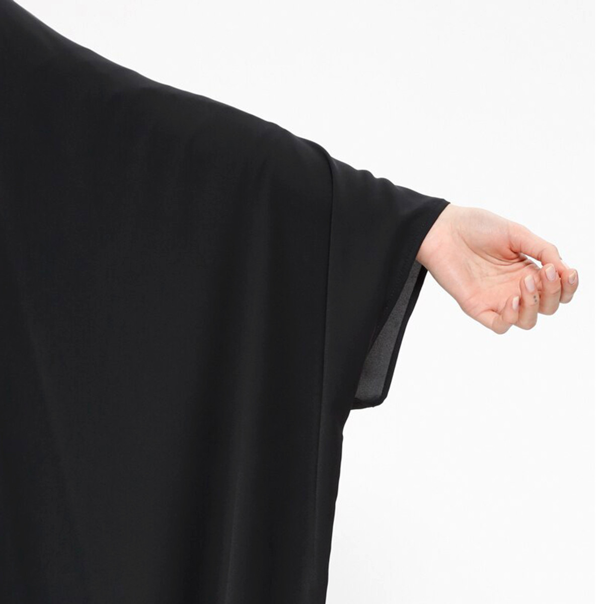 Women Embellished Flared Sleeve Abaya Filizzade By Modanisa-women-arabicclothing-abayas-image-3