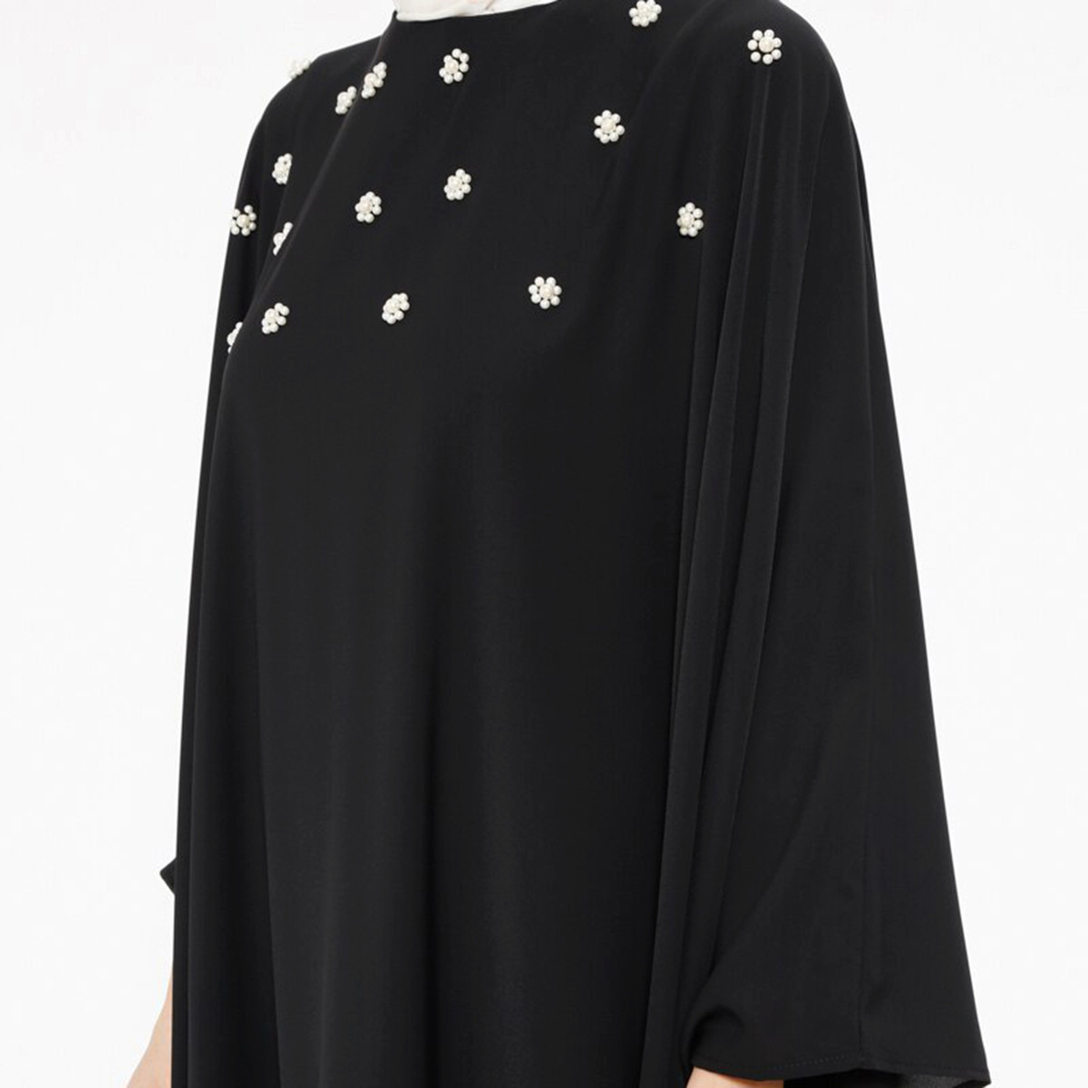 Women Embellished Flared Sleeve Abaya Filizzade By Modanisa-women-arabicclothing-abayas-image-4