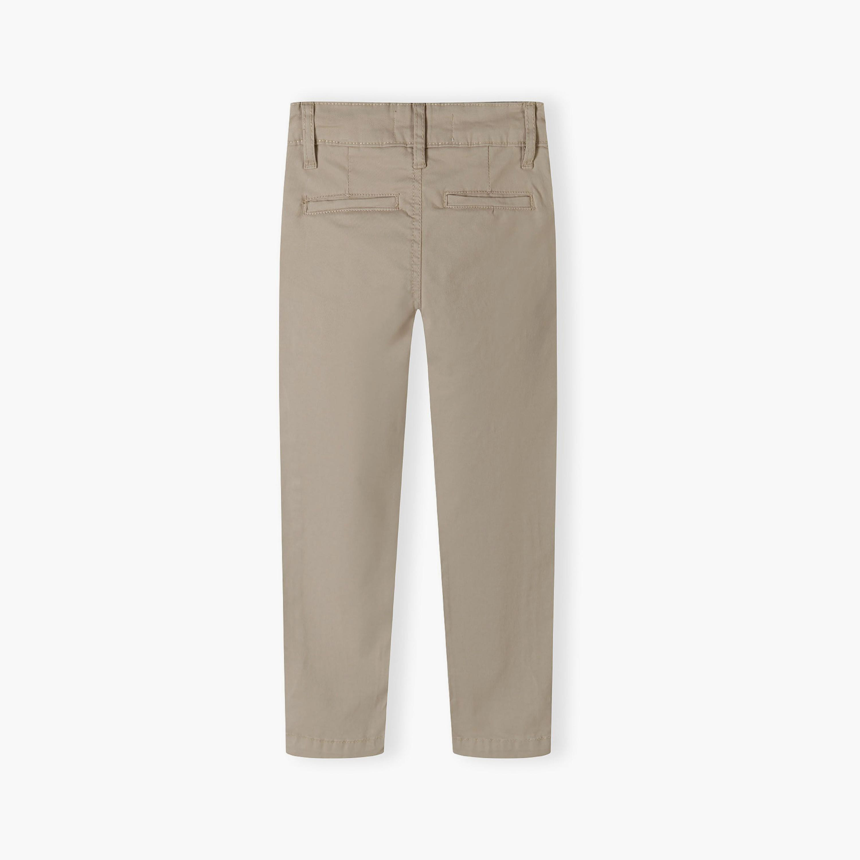 Minoti Solid Button Waist Cotton Blend Chinos Pants-boys-clothing-schoolwear-bottoms-pants-image-3