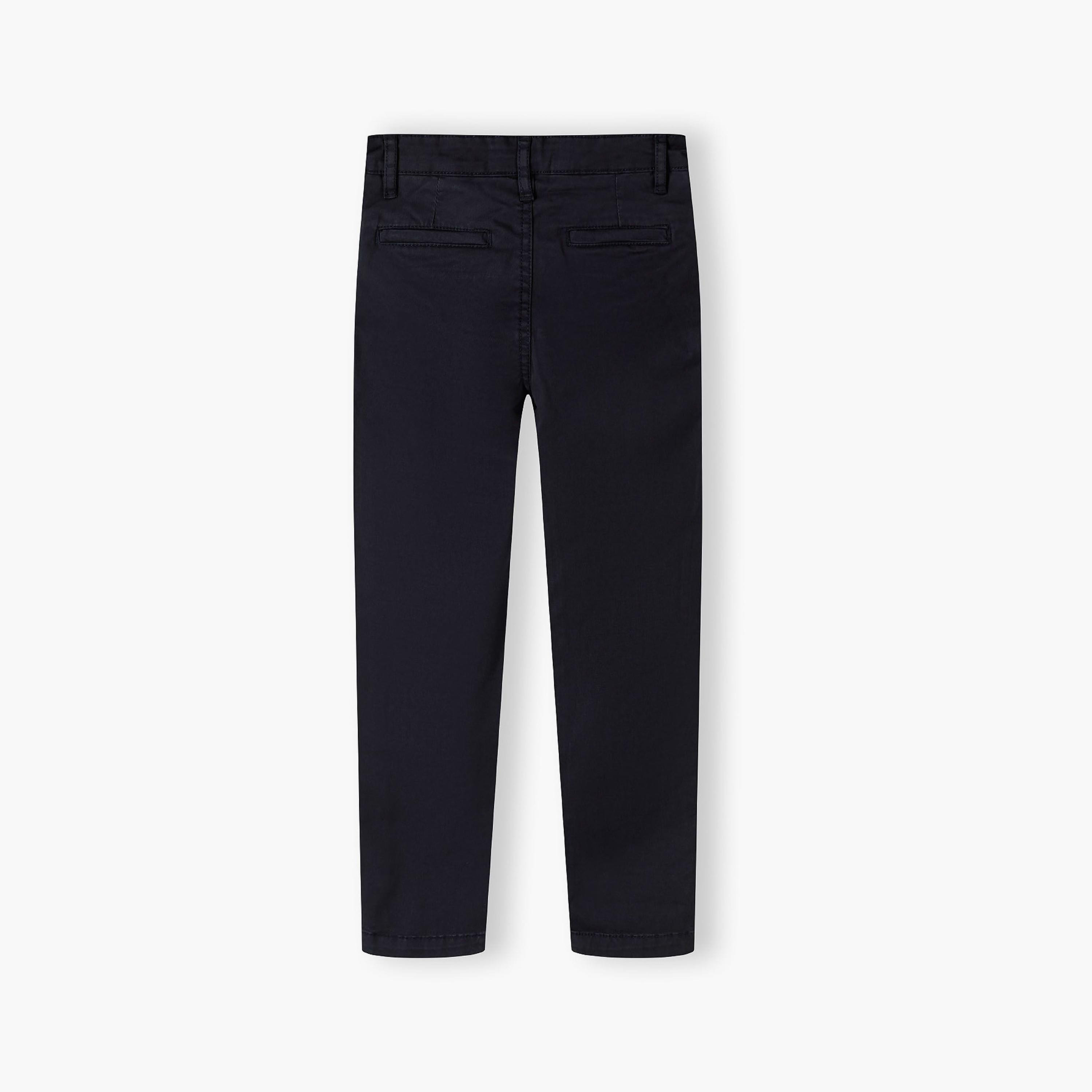 Minoti Solid Button Waist Cotton Blend Chinos Pants-boys-clothing-schoolwear-bottoms-pants-image-3