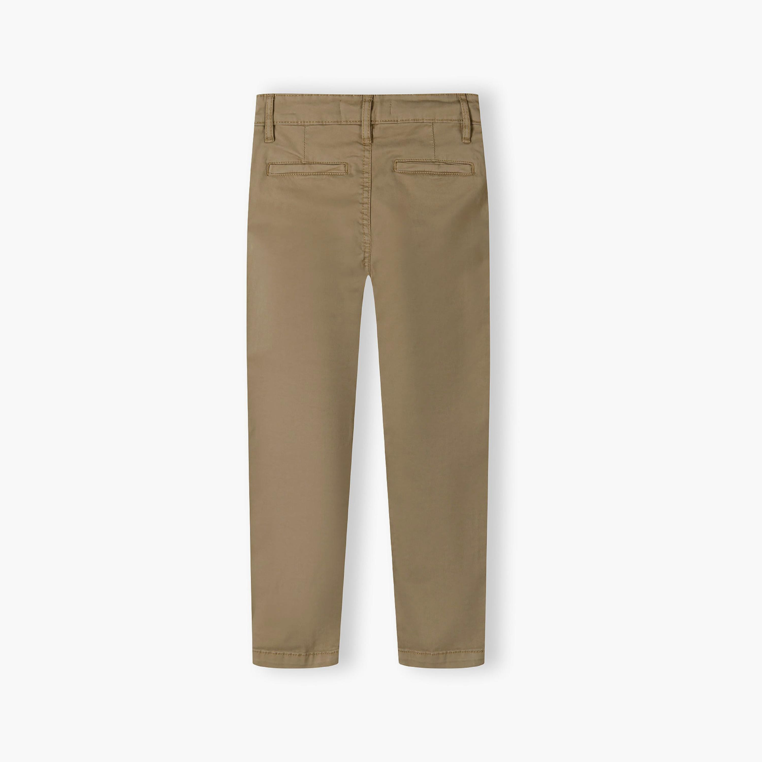 Minoti Solid Button Waist Cotton Blend Chinos Pants-boys-clothing-schoolwear-bottoms-pants-image-3