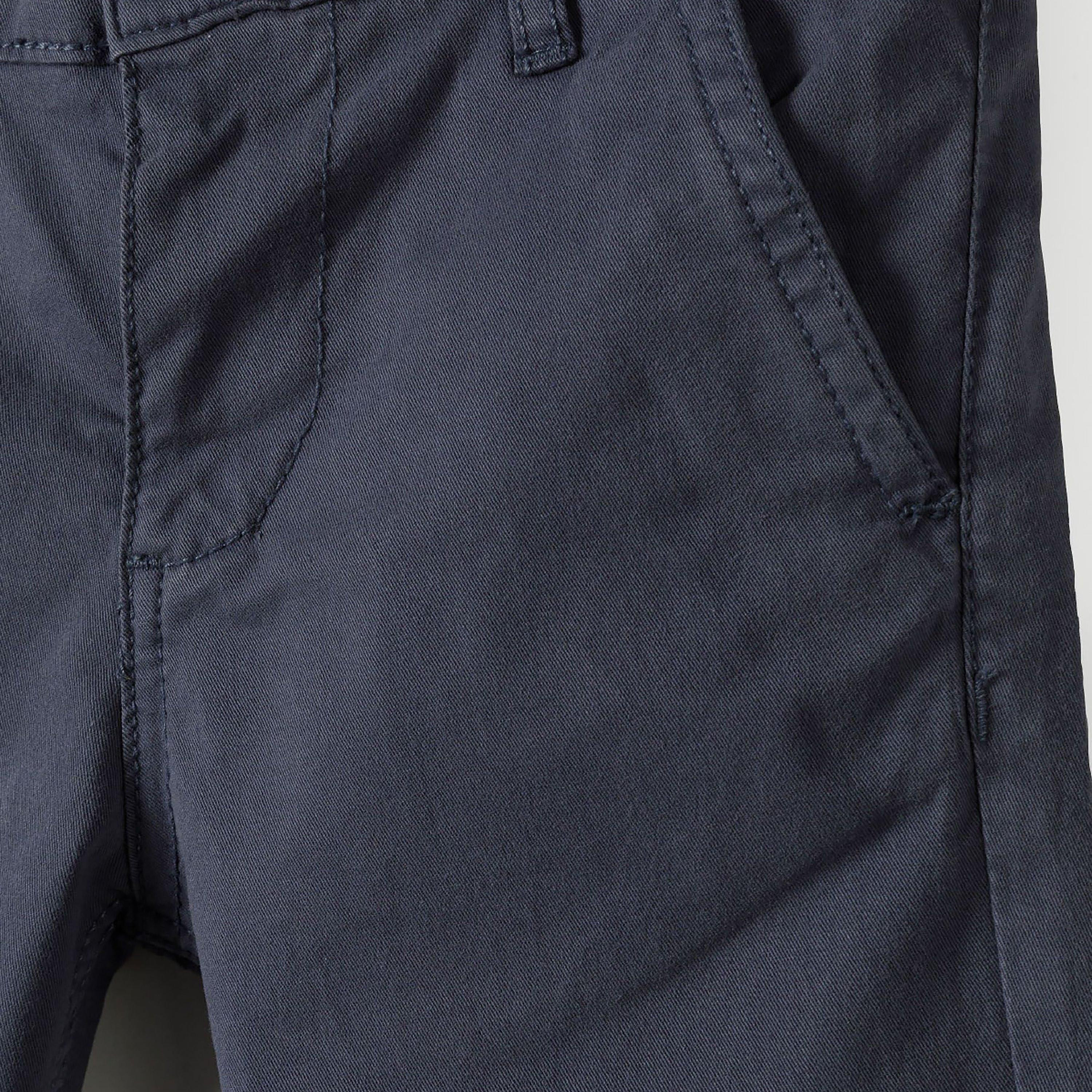 Minoti Solid Button Waist Cotton Blend Chinos Pants-boys-clothing-schoolwear-bottoms-pants-image-3