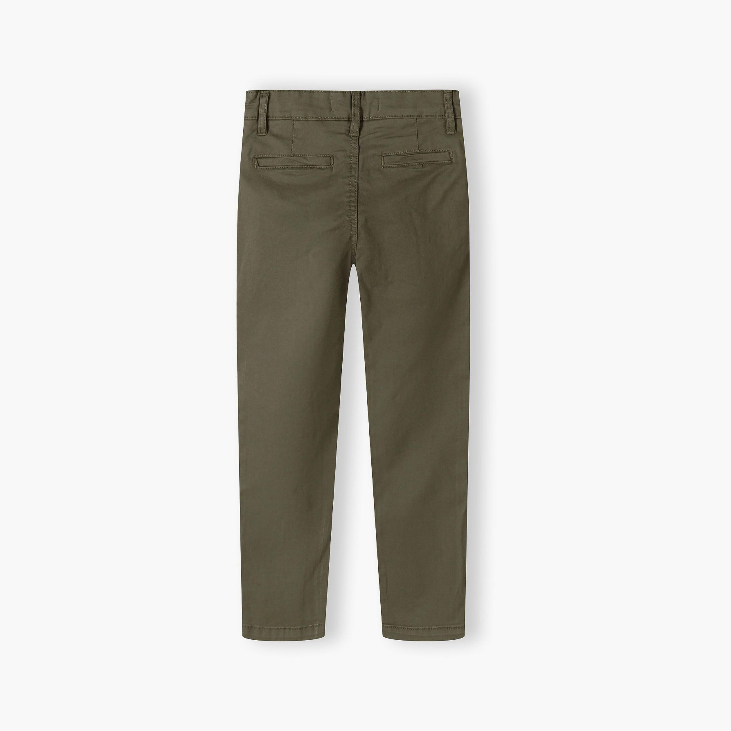 Minoti Solid Button Waist Cotton Blend Chinos Pants-boys-clothing-schoolwear-bottoms-pants-image-3