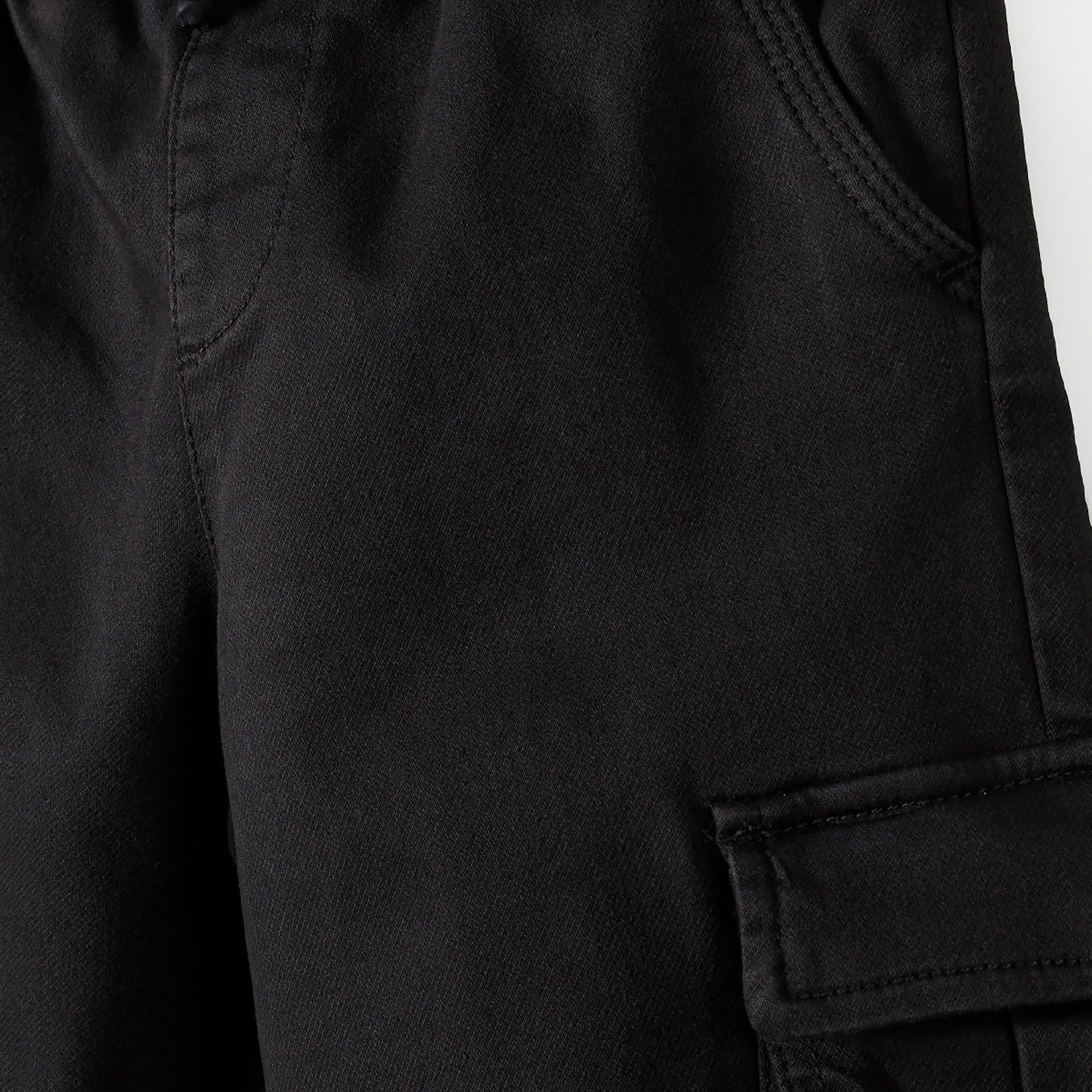 Minoti Printed Elasticated Drawstring Waist Cotton Blend Cargo Pants-boys-clothing-bottoms-trousers-image-3