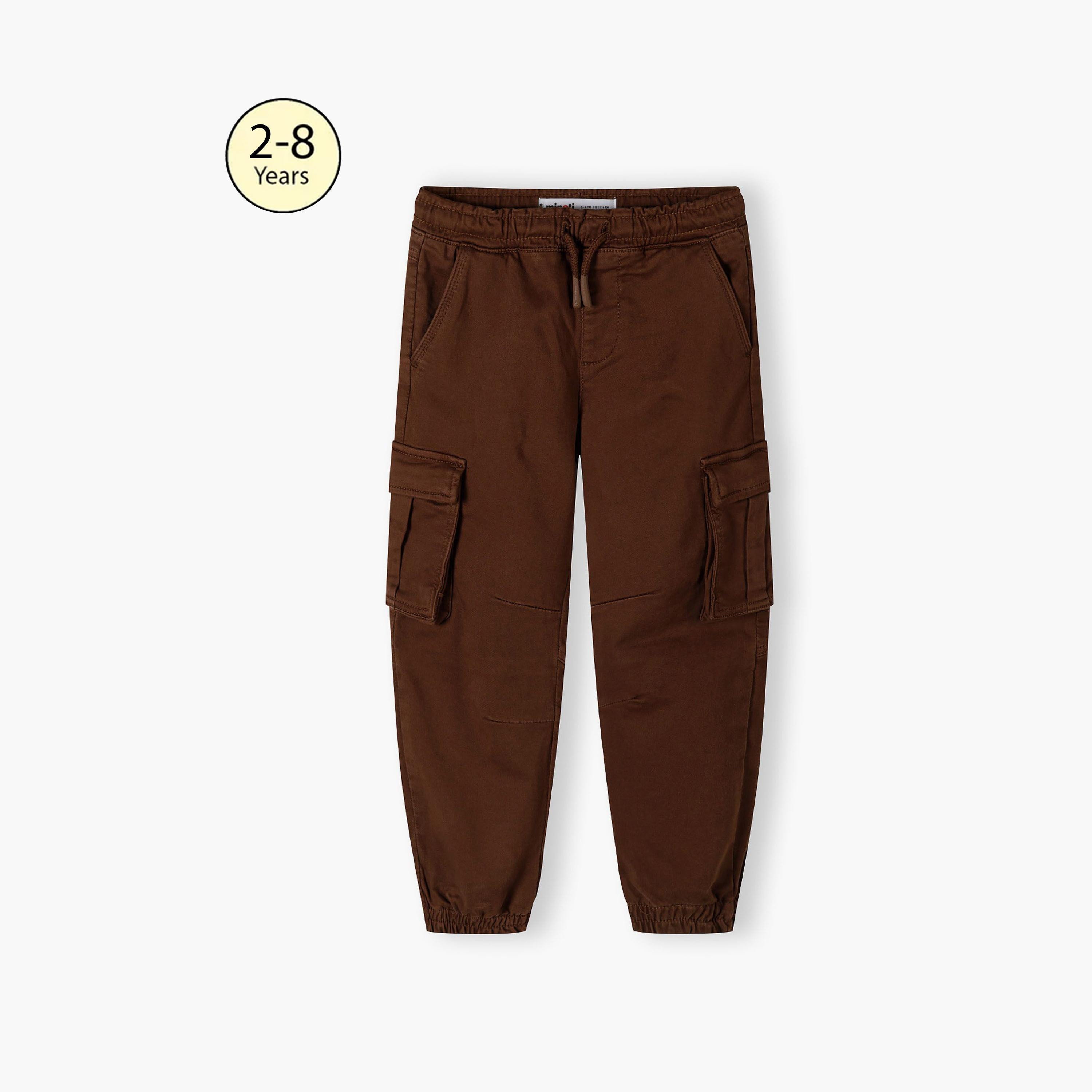 Minoti Printed Elasticated Drawstring Waist Cotton Blend Cargo Pants-boys-clothing-bottoms-trousers-image-1