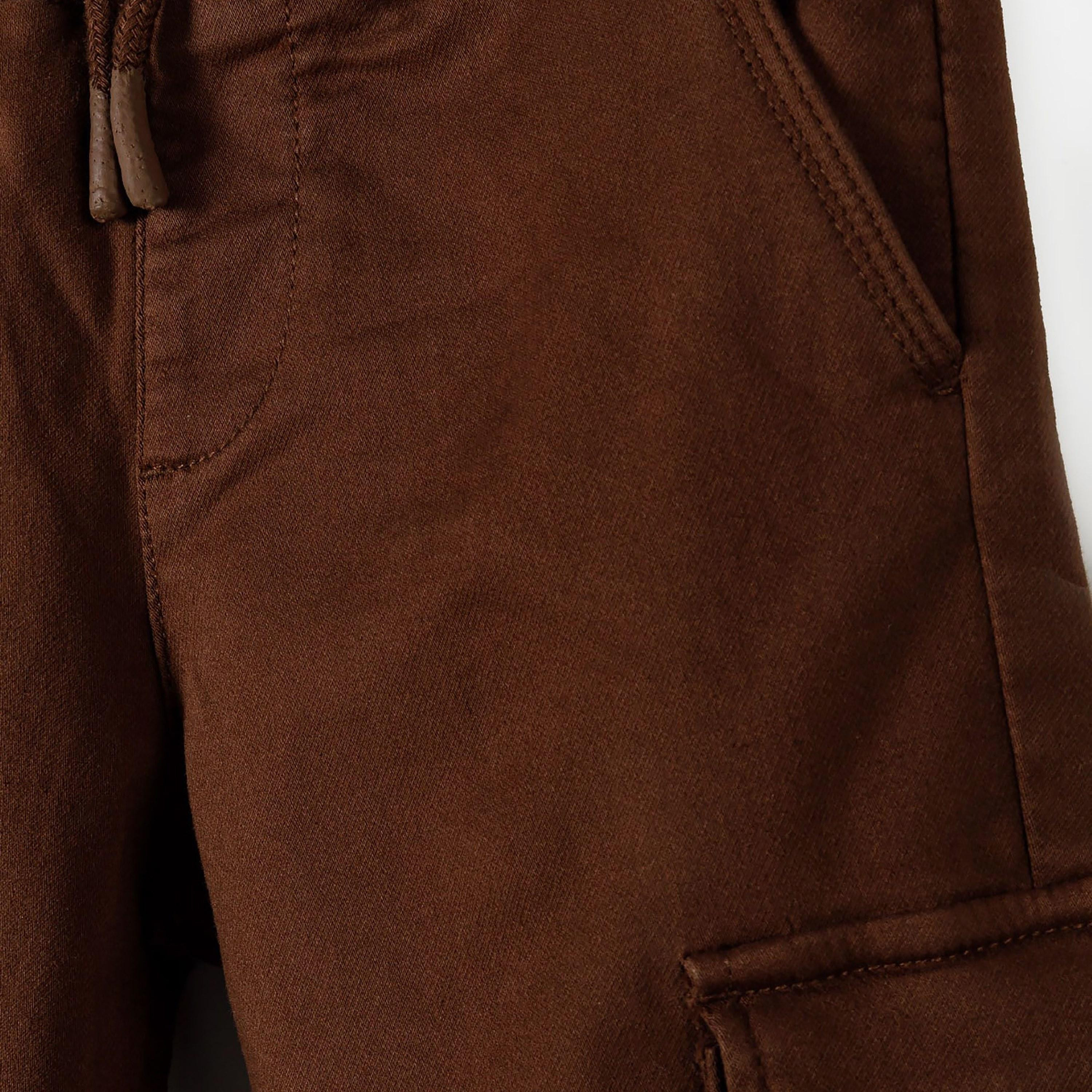Minoti Printed Elasticated Drawstring Waist Cotton Blend Cargo Pants-boys-clothing-bottoms-trousers-image-4