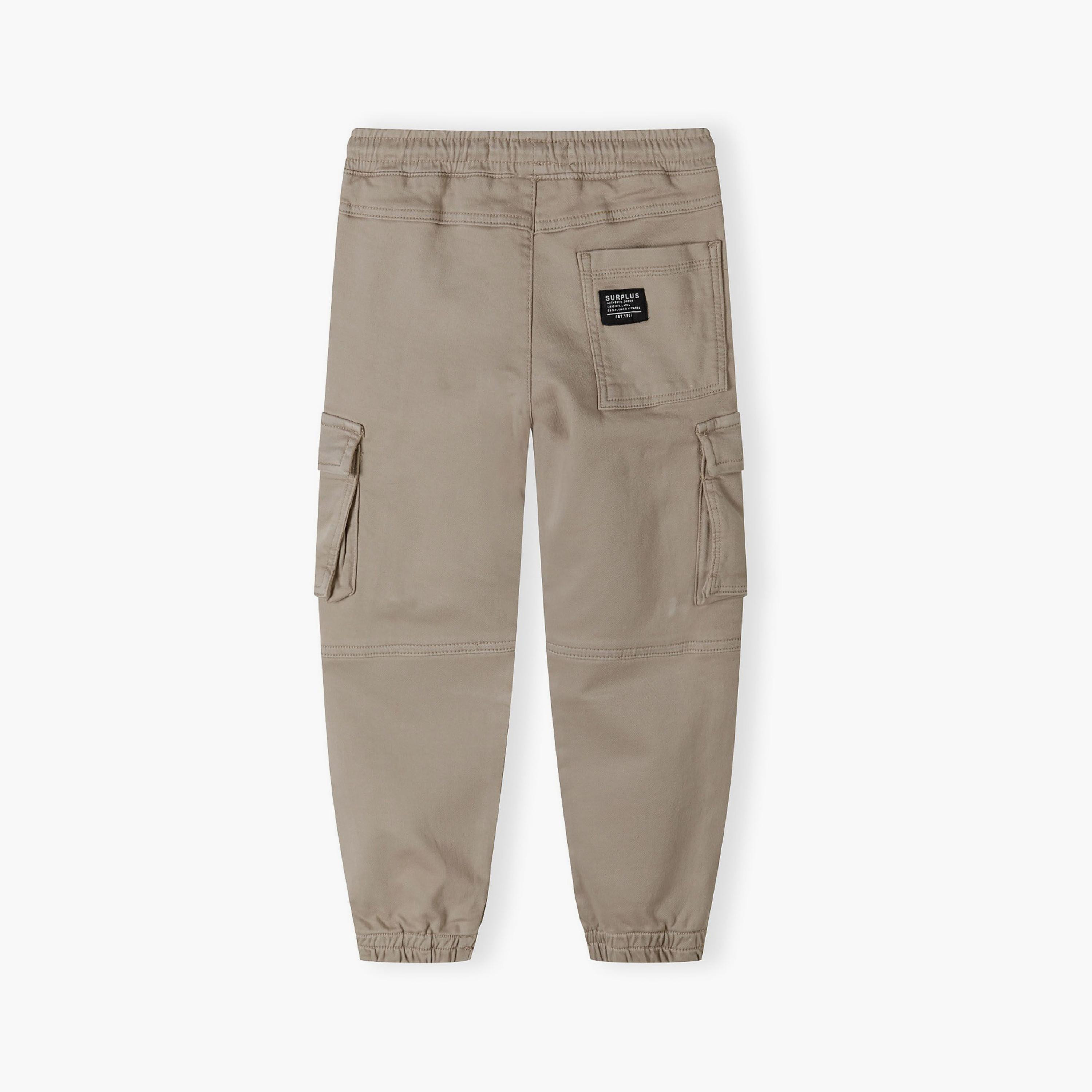 Minoti Printed Elasticated Drawstring Waist Cotton Blend Cargo Pants-boys-clothing-bottoms-trousers-image-2
