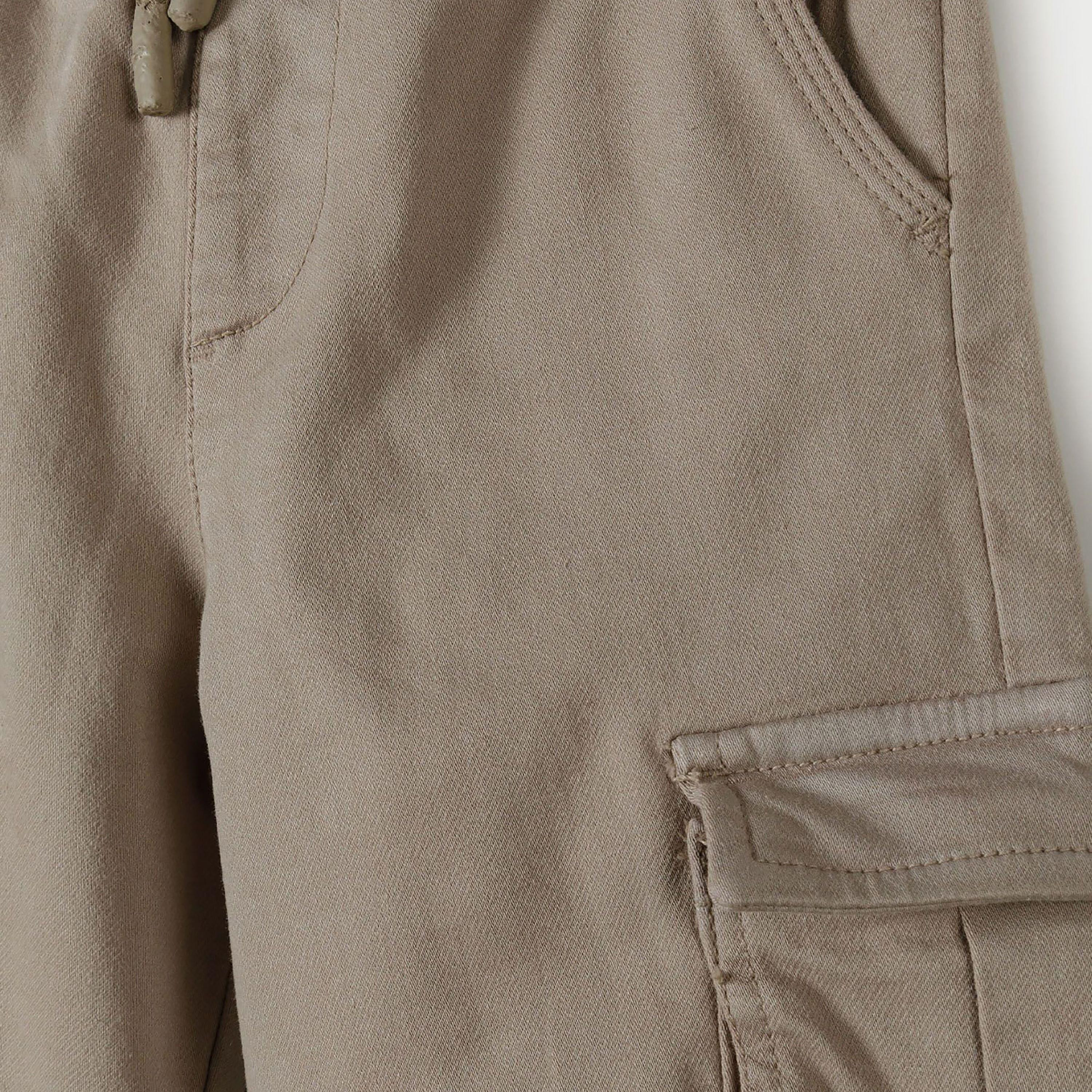 Minoti Printed Elasticated Drawstring Waist Cotton Blend Cargo Pants-boys-clothing-bottoms-trousers-image-3