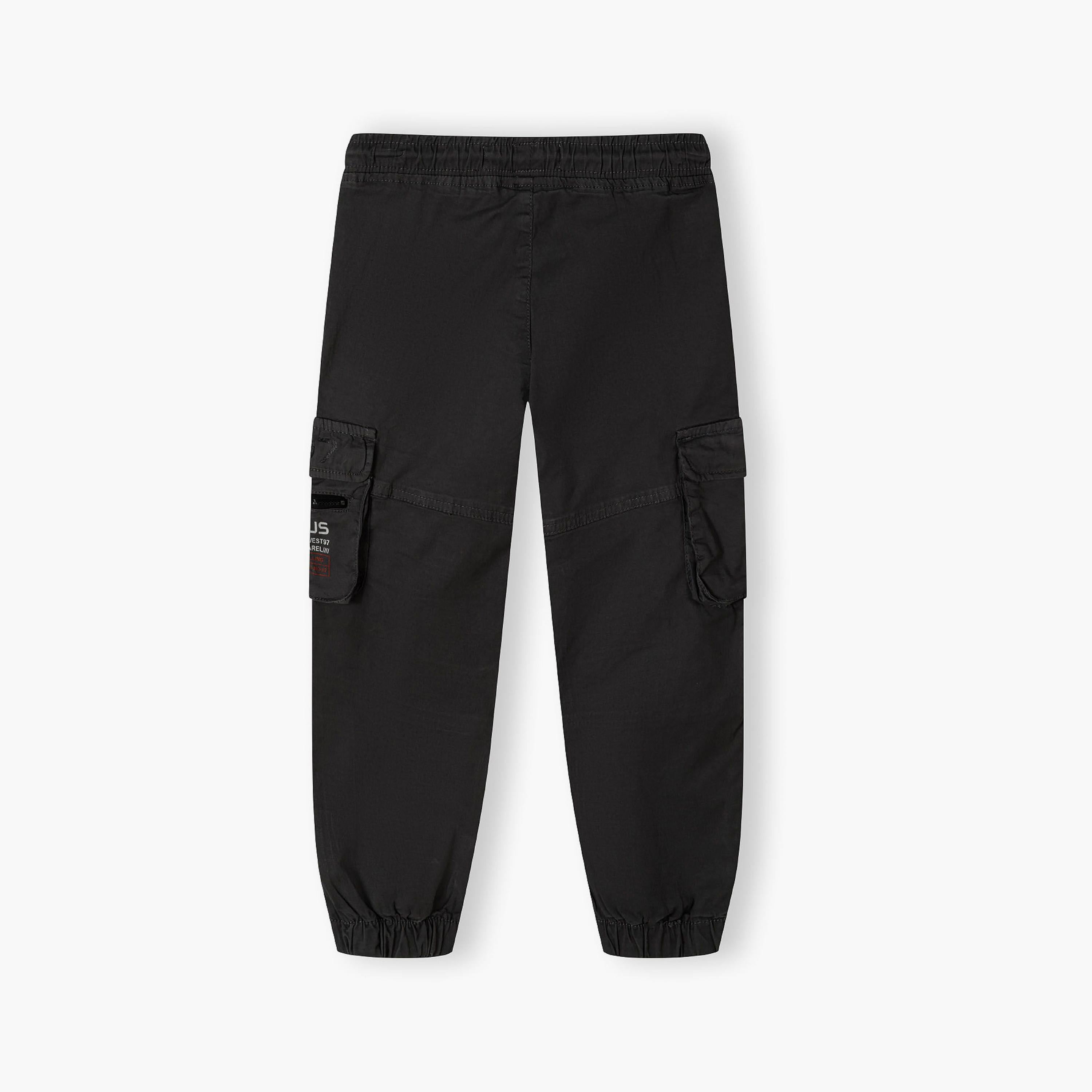 Minoti Printed Elasticated Drawstring Waist Cotton Blend Cargo Pants-boys-clothing-bottoms-trousers-image-3
