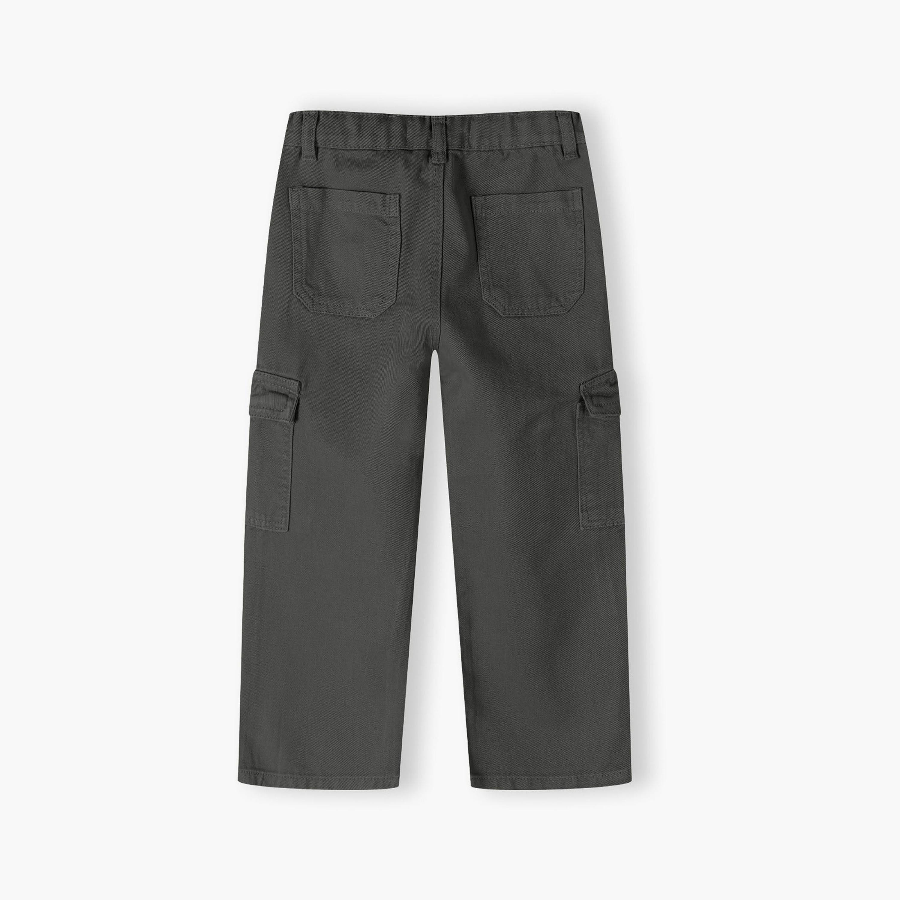 Minoti Solid Button Waist Cotton Pants-girls-clothing-bottoms-joggersandtrackpants-image-3
