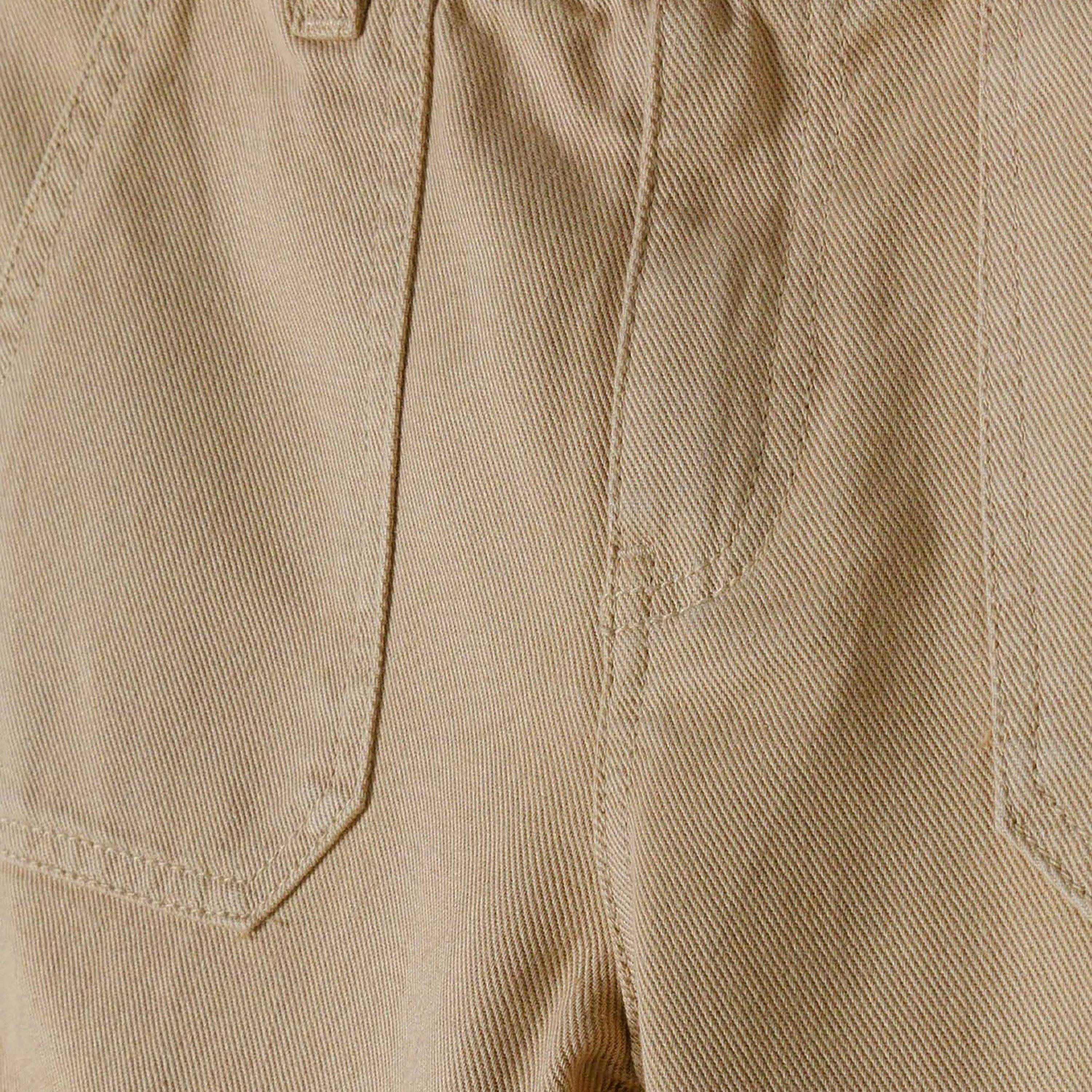 Minoti Solid Button Waist Cotton Pants-girls-clothing-bottoms-joggersandtrackpants-image-4