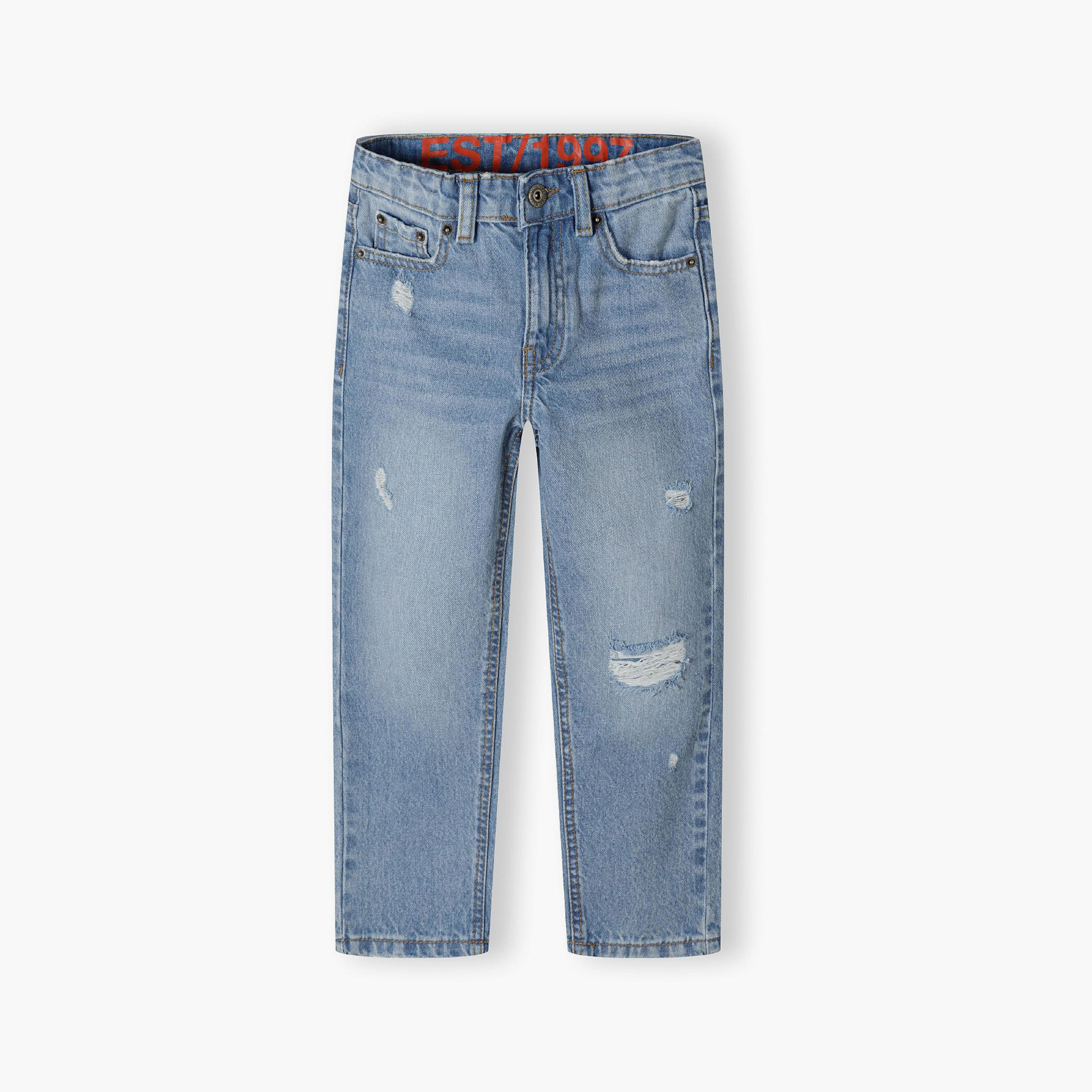 بنطلون جينز من القطن المنقوش بزر عند الخصر من مينوتي-boys-clothing-bottoms-jeans-image-2