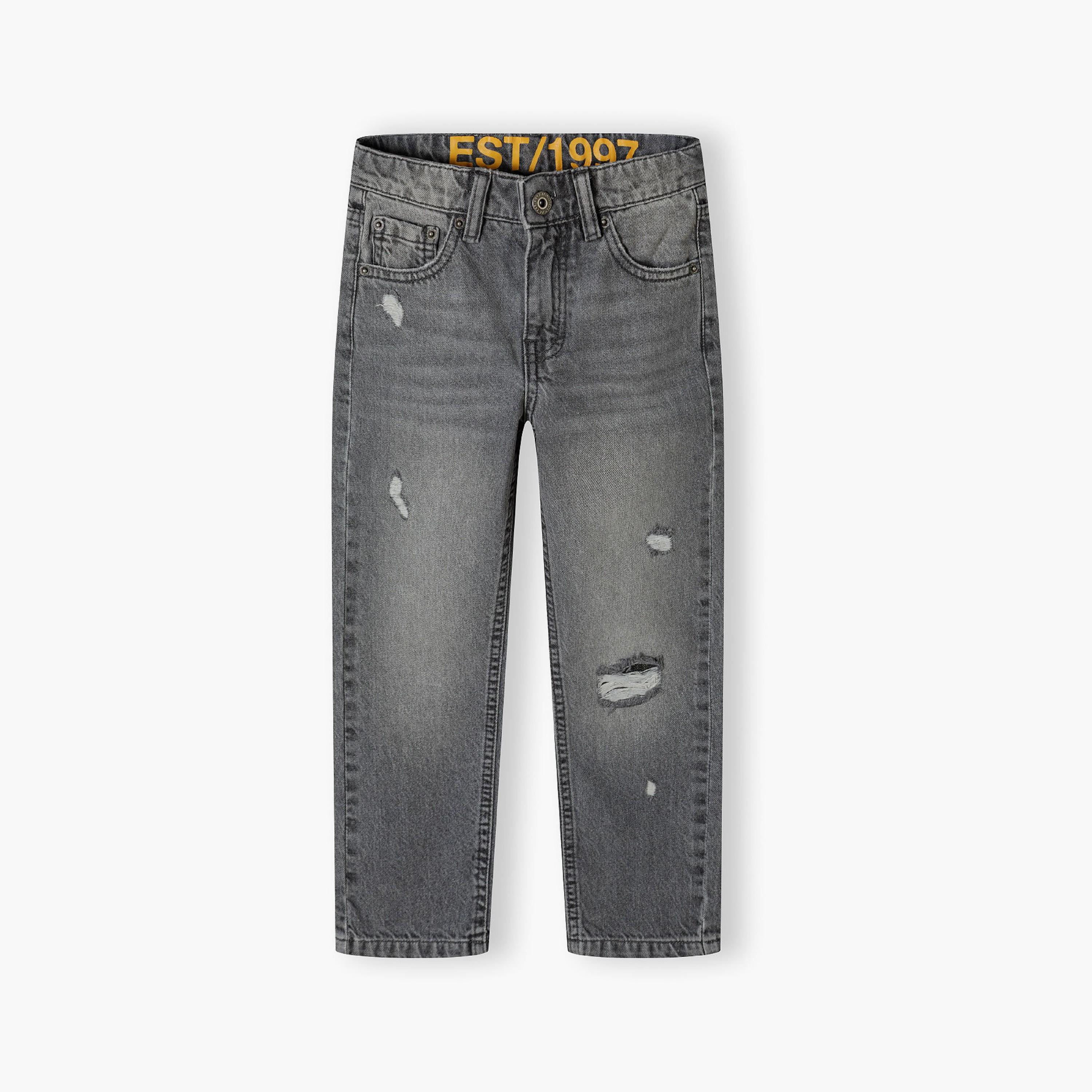 Minoti Printed Button Waist Cotton Jeans-boys-clothing-bottoms-jeans-image-2