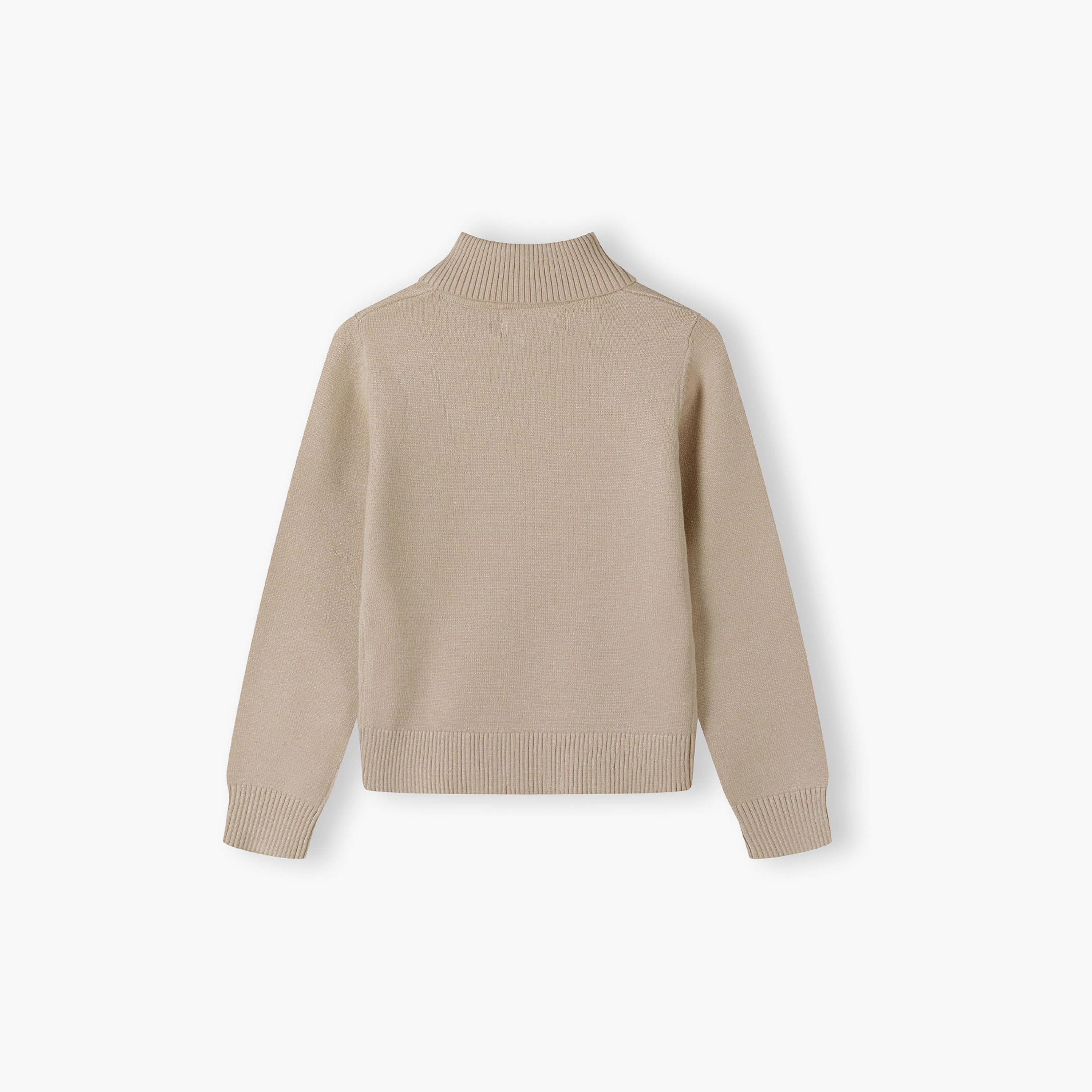 Minoti Long Sleeves Solid Viscose Blend Turtleneck Jumper-girls-clothing-jumpersandcardigans-image-3