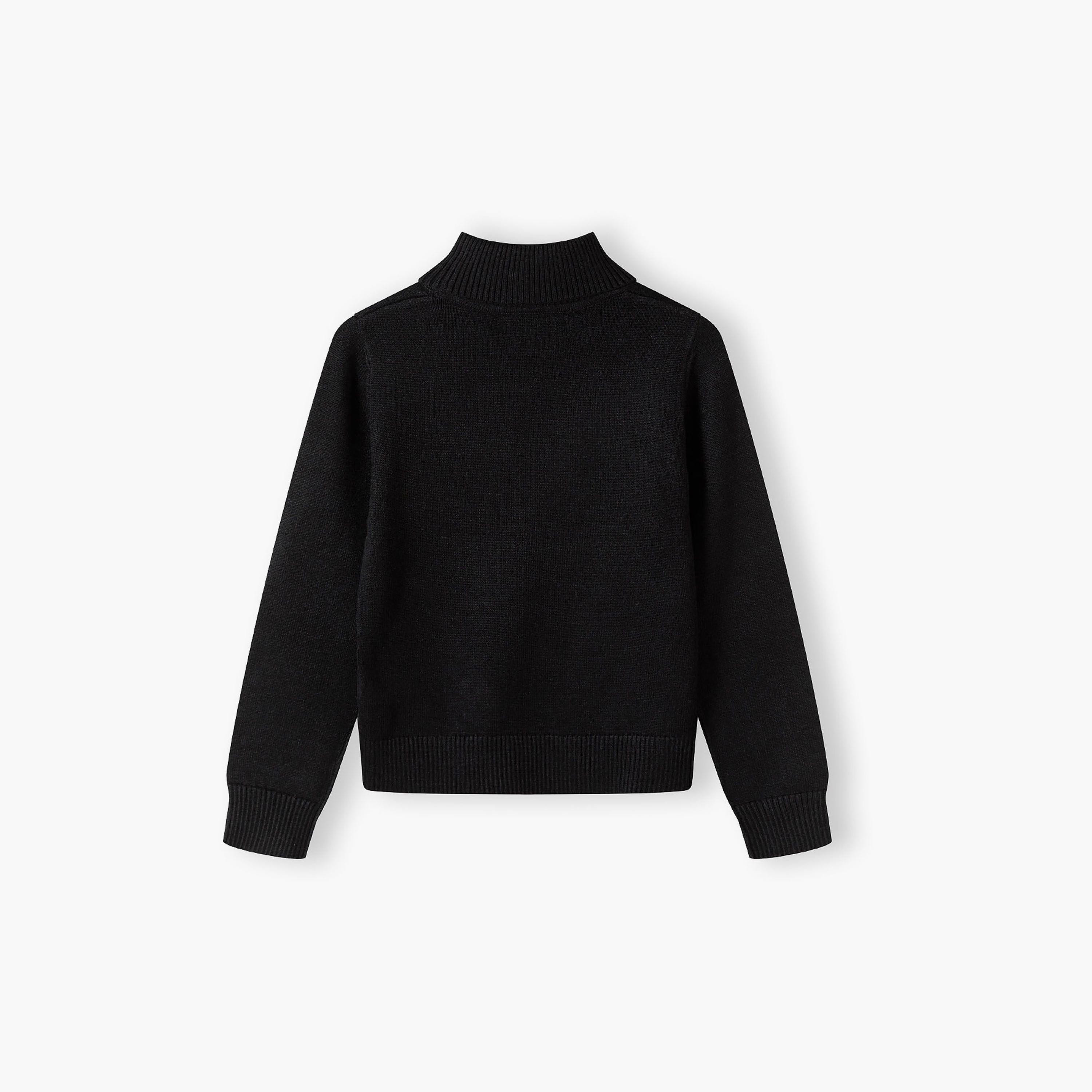 سترة بأكمام طويلة من الفيسكوز السادة برقبة عالية من مينوتي-girls-clothing-jumpersandcardigans-image-3