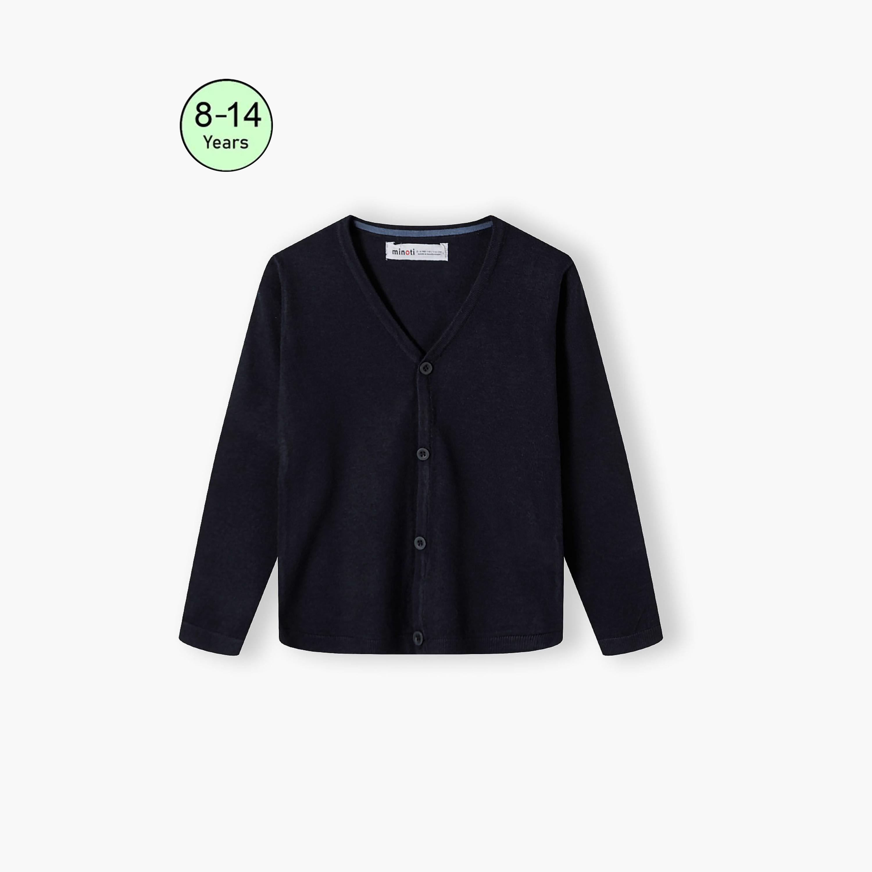 كارديجان بأكمام طويلة من الفيسكوز المنقوش بقبة V من مينوتي-boys-clothing-jumpersandcardigans-image-1