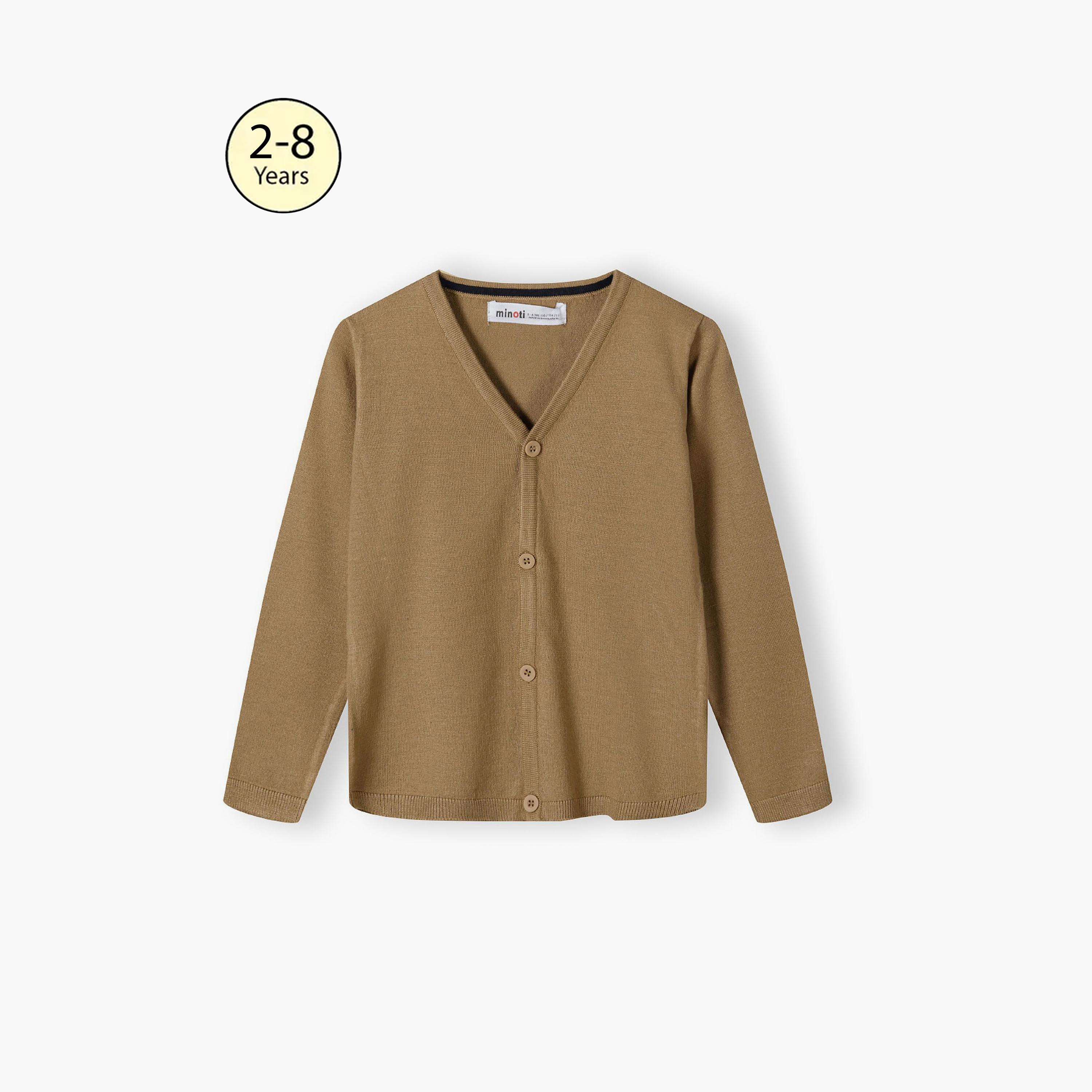 كارديجان بأكمام طويلة من الفيسكوز المنقوش بقبة V من مينوتي-boys-clothing-jumpersandcardigans-image-1
