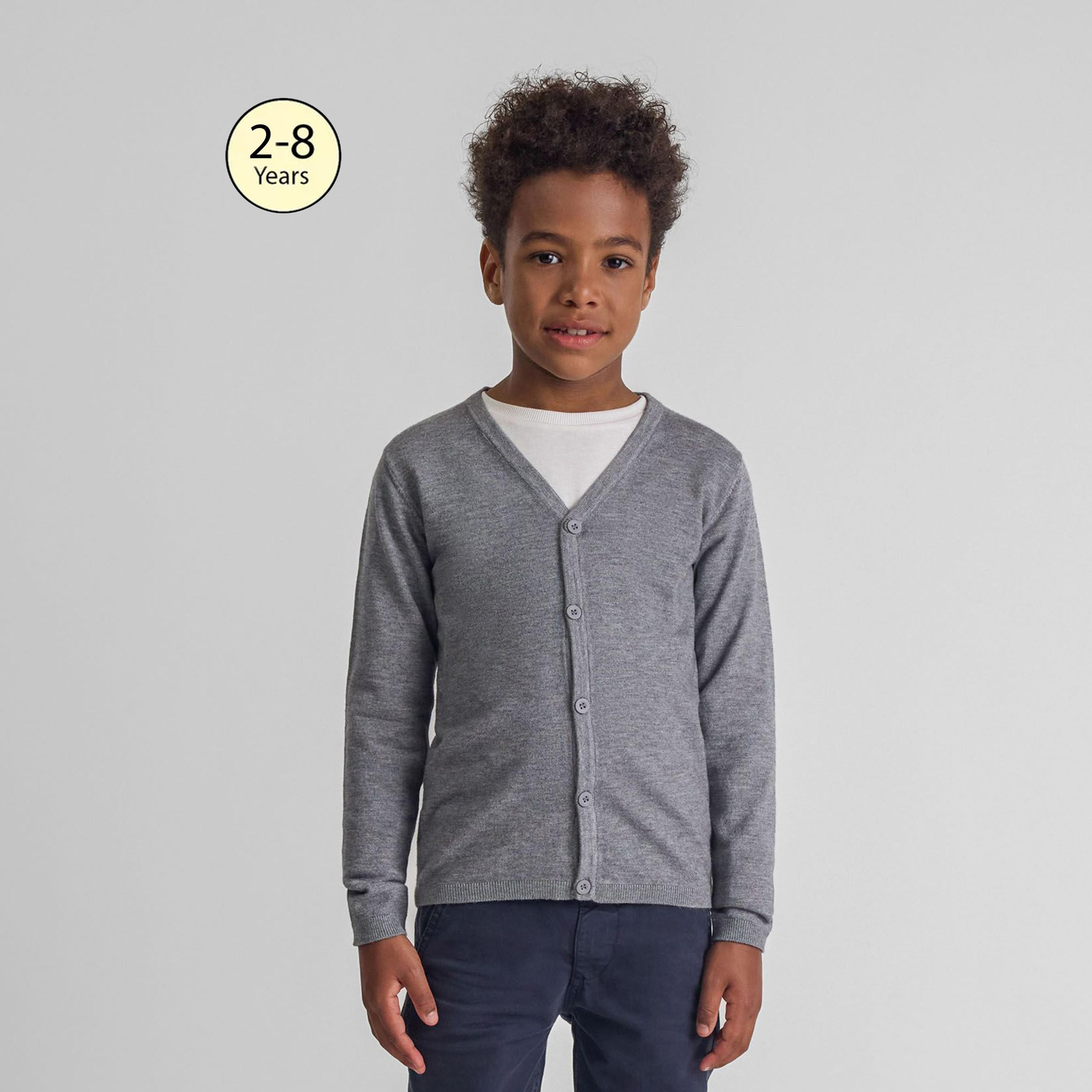 كارديجان بأكمام طويلة من الفيسكوز المنقوش بقبة V من مينوتي-boys-clothing-jumpersandcardigans-image-1