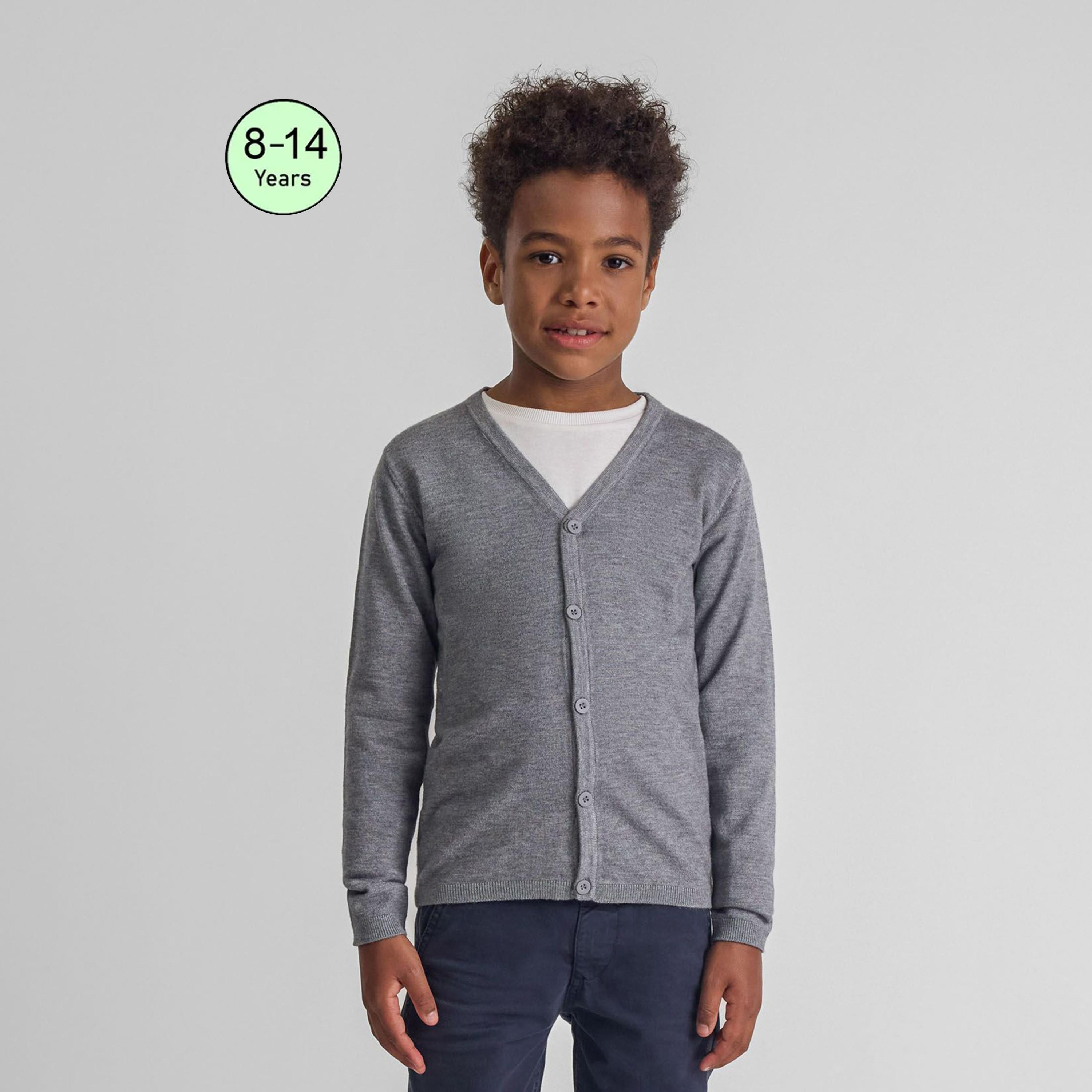 كارديجان بأكمام طويلة من الفيسكوز المنقوش بقبة V من مينوتي-boys-clothing-jumpersandcardigans-image-1