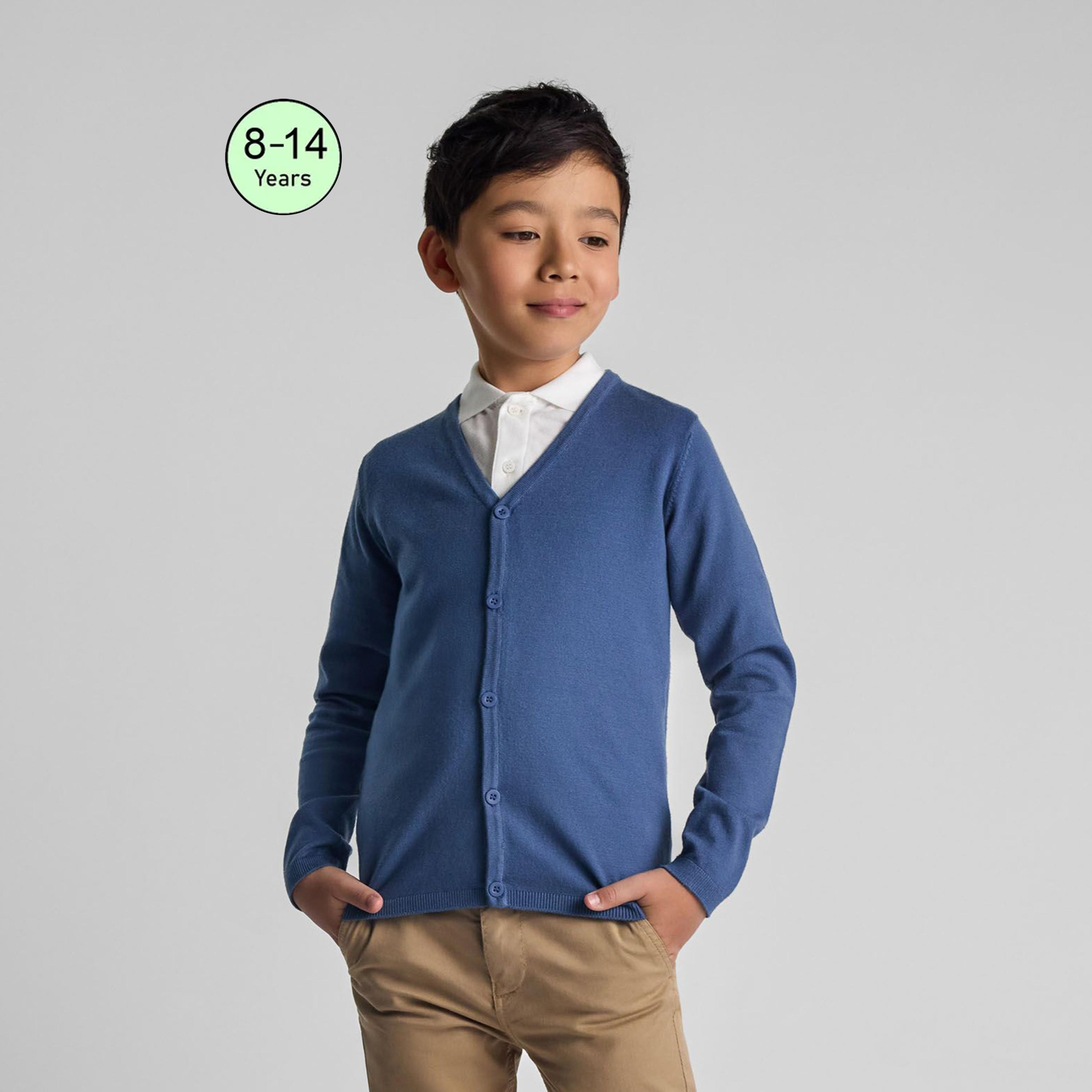 Minoti Long Sleeves Printed Viscose Blend V-Neck Cardigan-boys-clothing-jumpersandcardigans-image-1