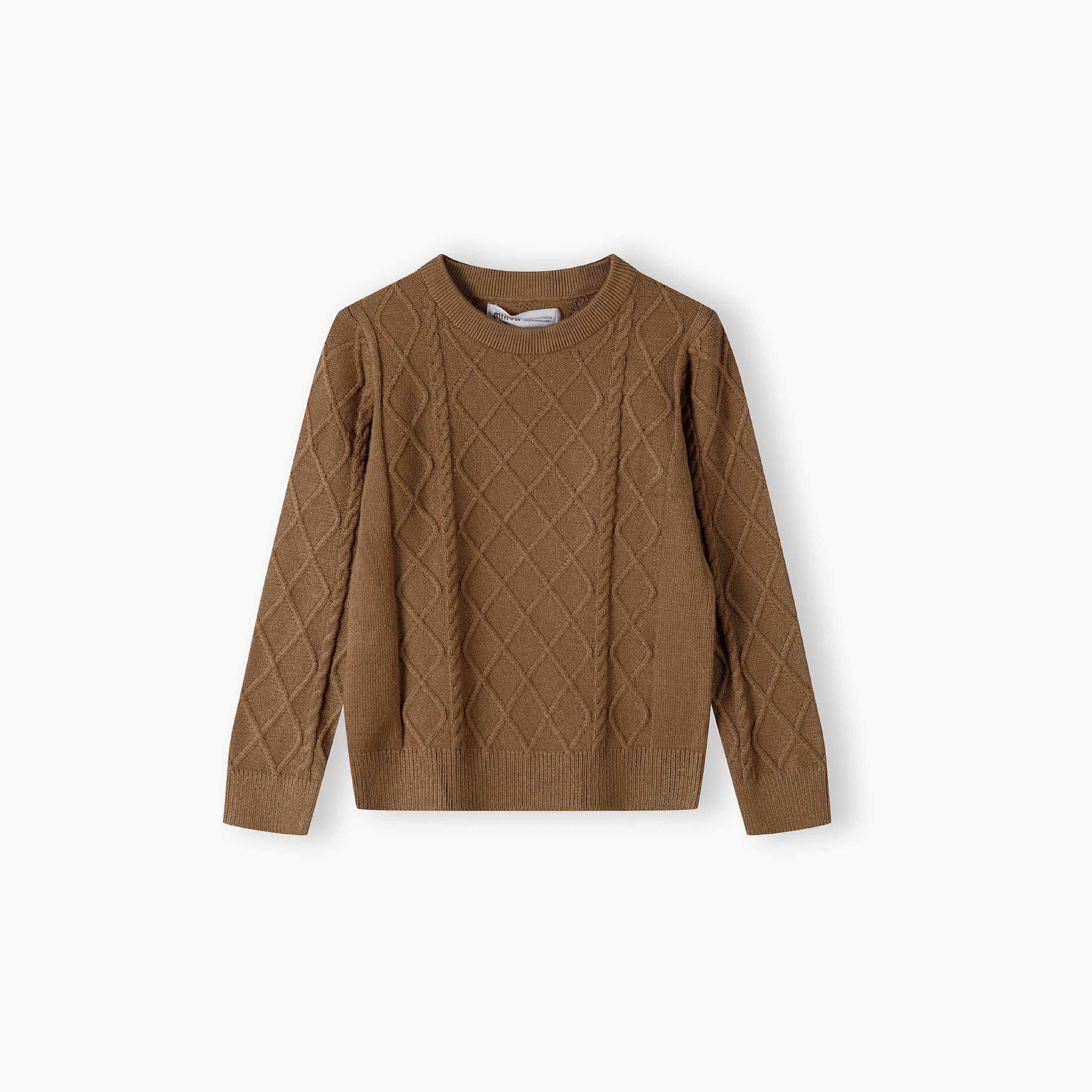 سترة بأكمام طويلة من الفيسكوز السادة بقبة دائرية من مينوتي-boys-clothing-jumpersandcardigans-image-2