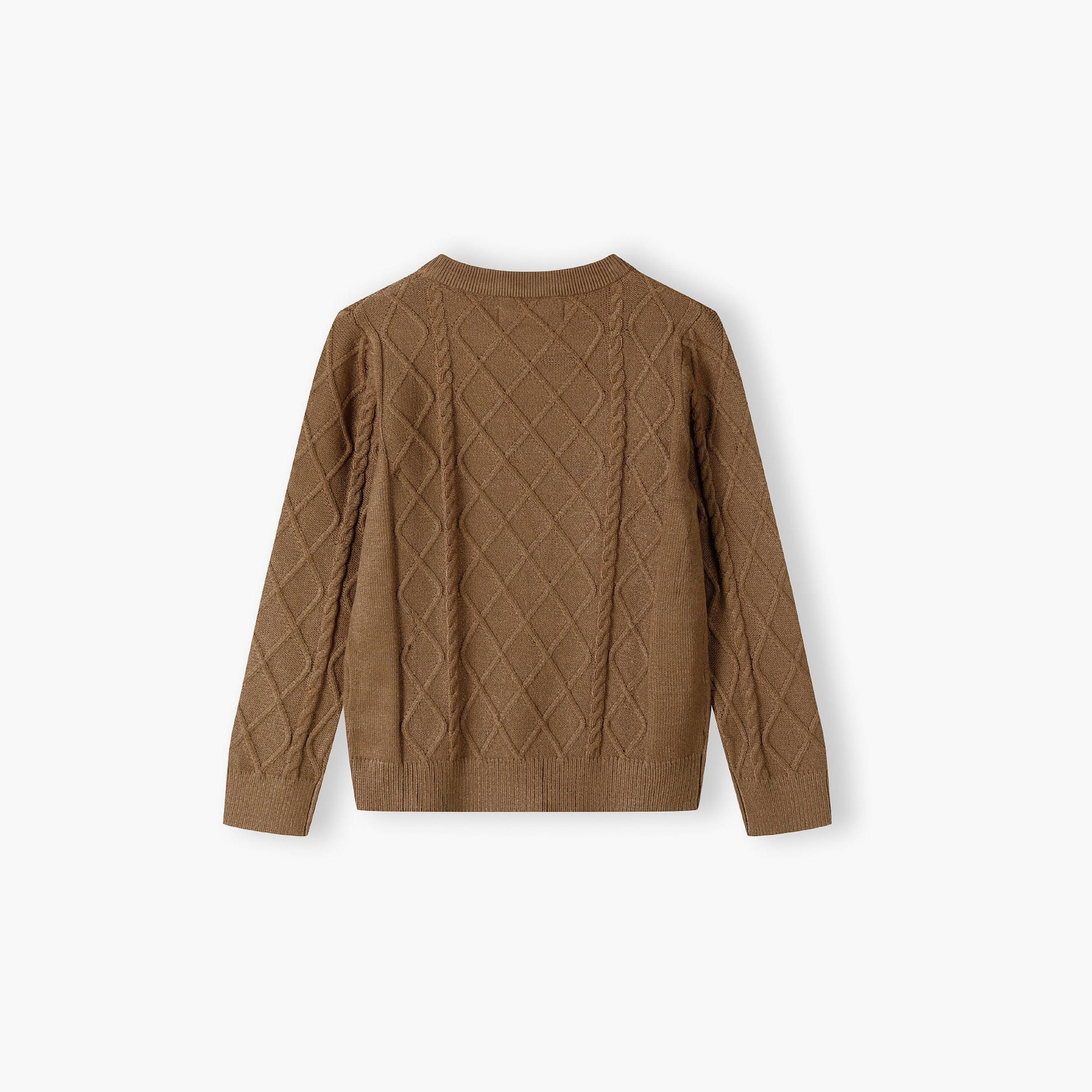 سترة بأكمام طويلة من الفيسكوز السادة بقبة دائرية من مينوتي-boys-clothing-jumpersandcardigans-image-3