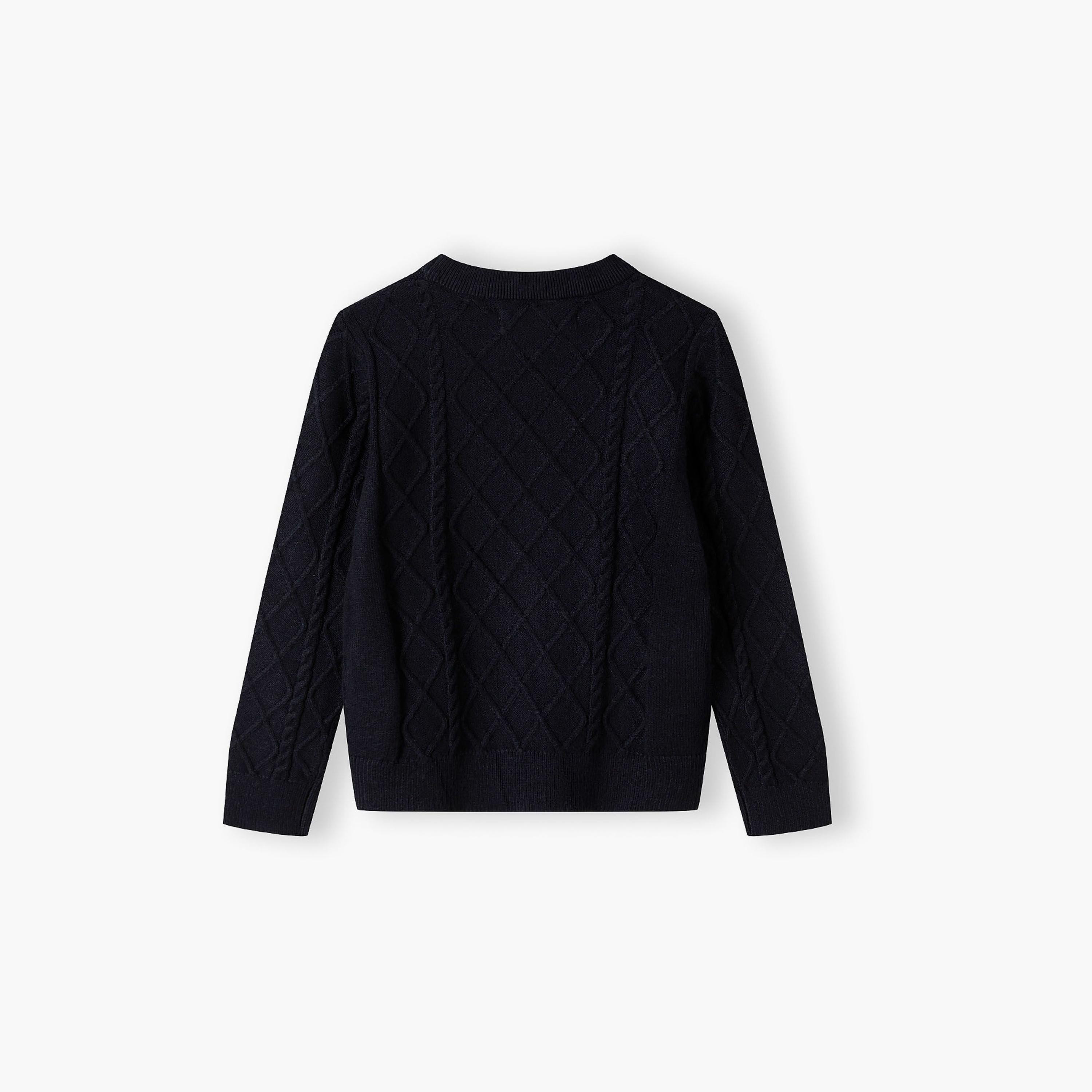 Minoti Long Sleeves Solid Viscose Blend Crew Neck Sweater-boys-clothing-jumpersandcardigans-image-3