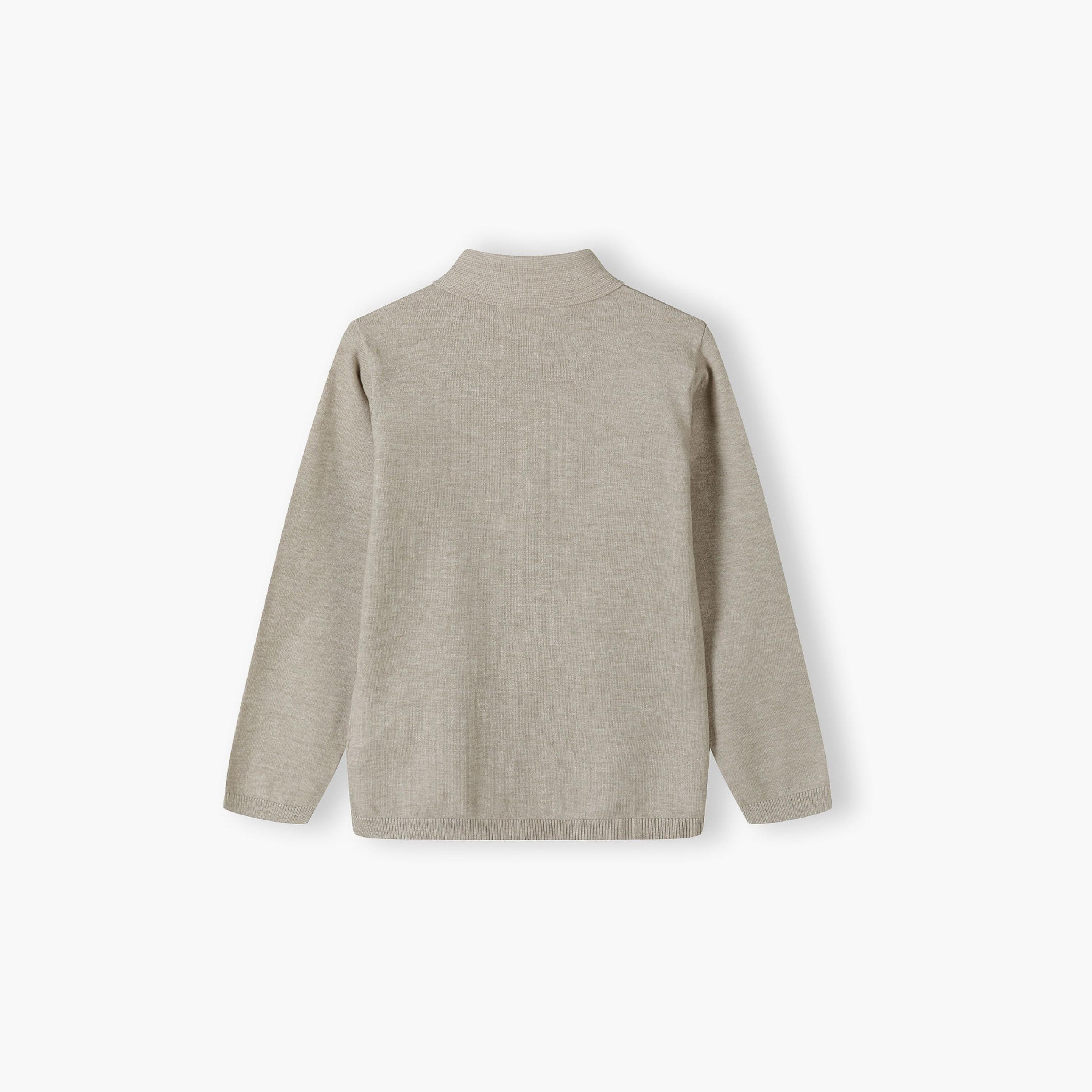 Minoti Long Sleeves Solid Viscose Blend Polo Jumper-boys-clothing-jumpersandcardigans-image-3