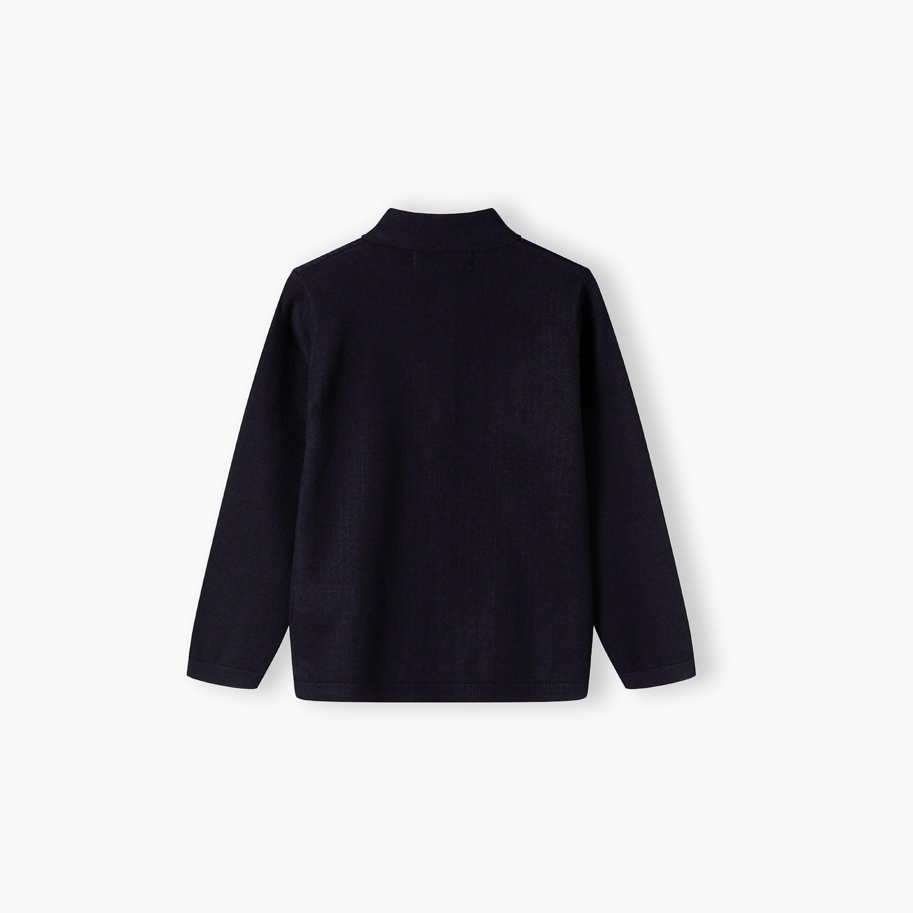 Minoti Long Sleeves Solid Viscose Blend Polo Jumper-boys-clothing-jumpersandcardigans-image-3
