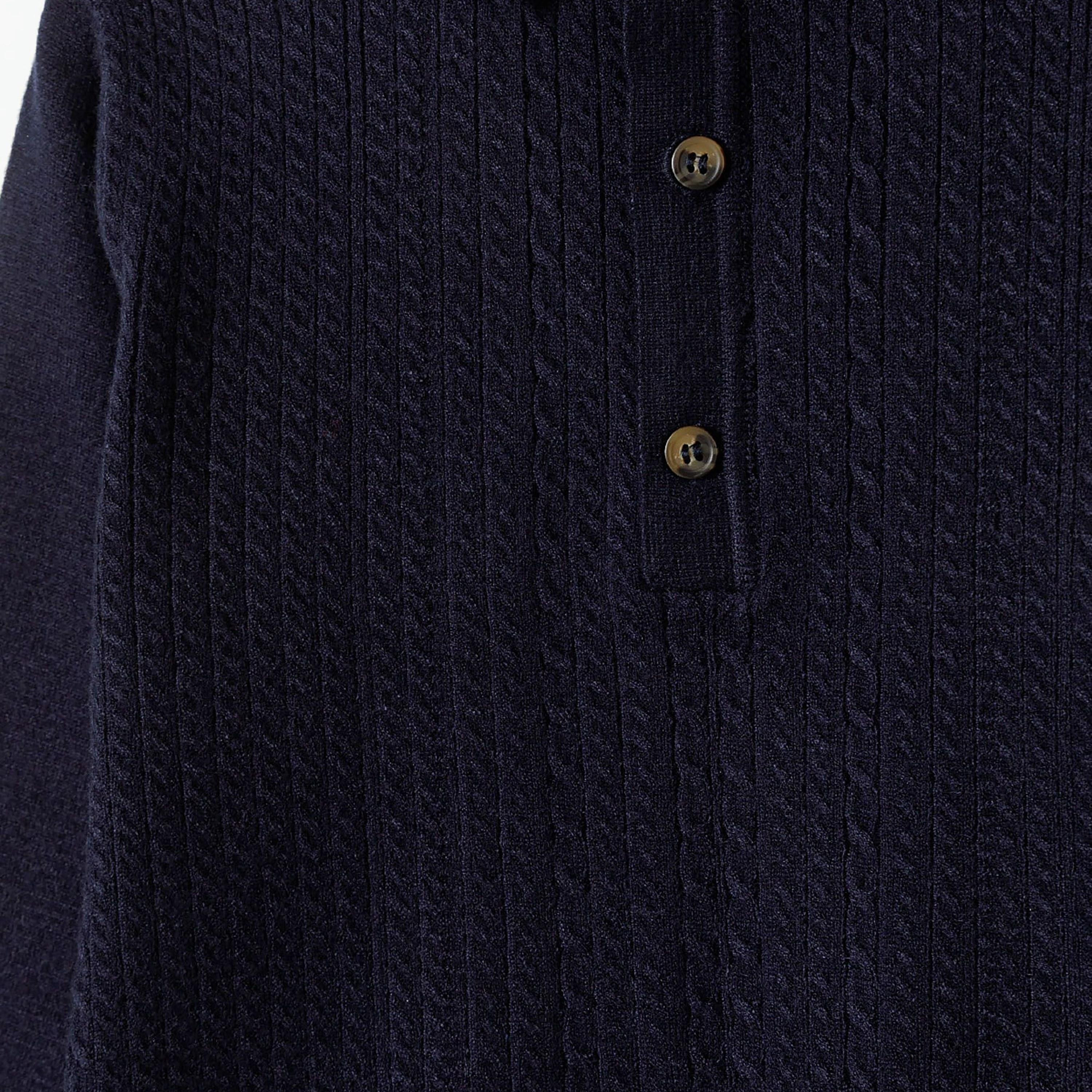 Minoti Long Sleeves Solid Viscose Blend Polo Jumper-boys-clothing-jumpersandcardigans-image-4