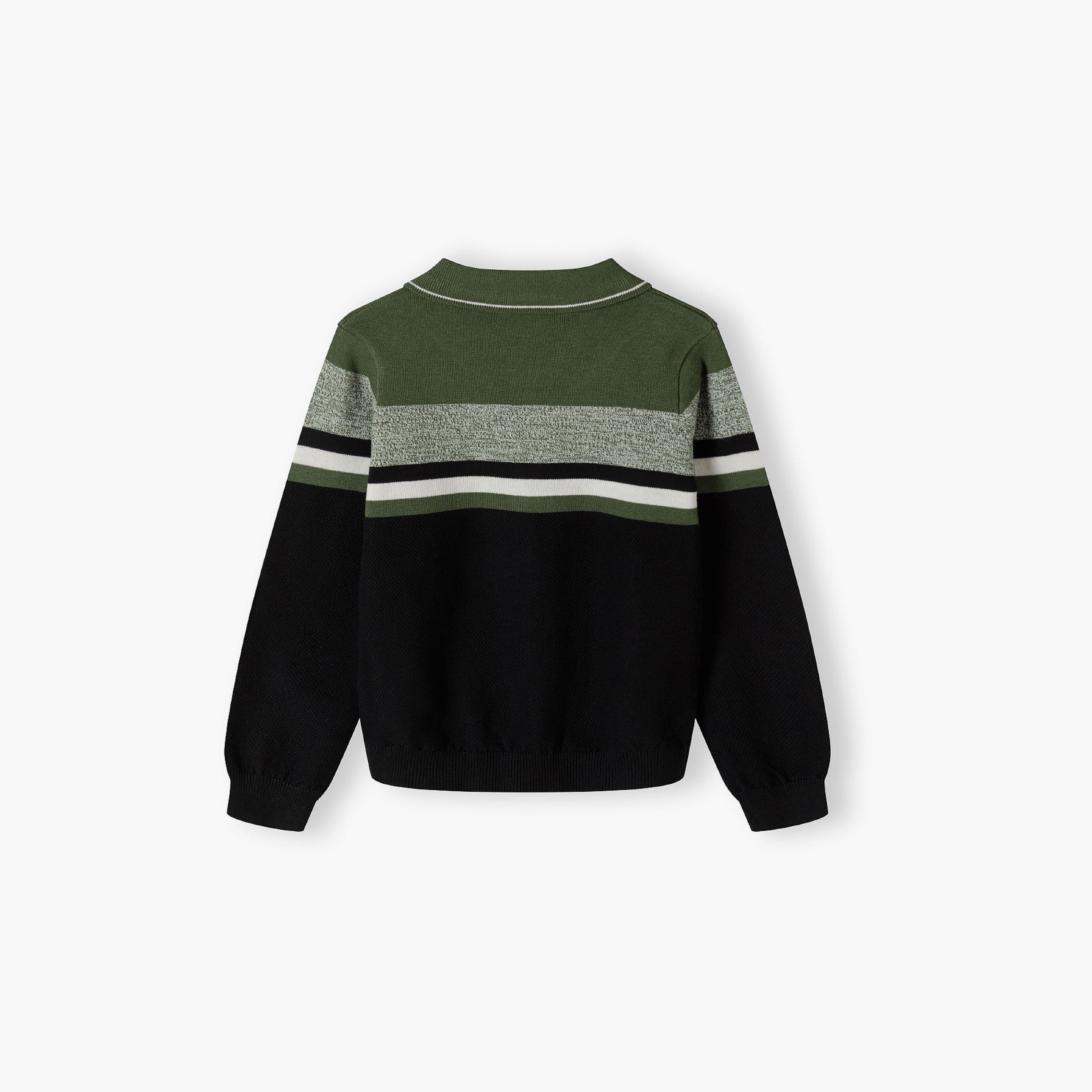 Minoti Long Sleeves Striped Cotton Sweater-boys-clothing-jumpersandcardigans-image-2