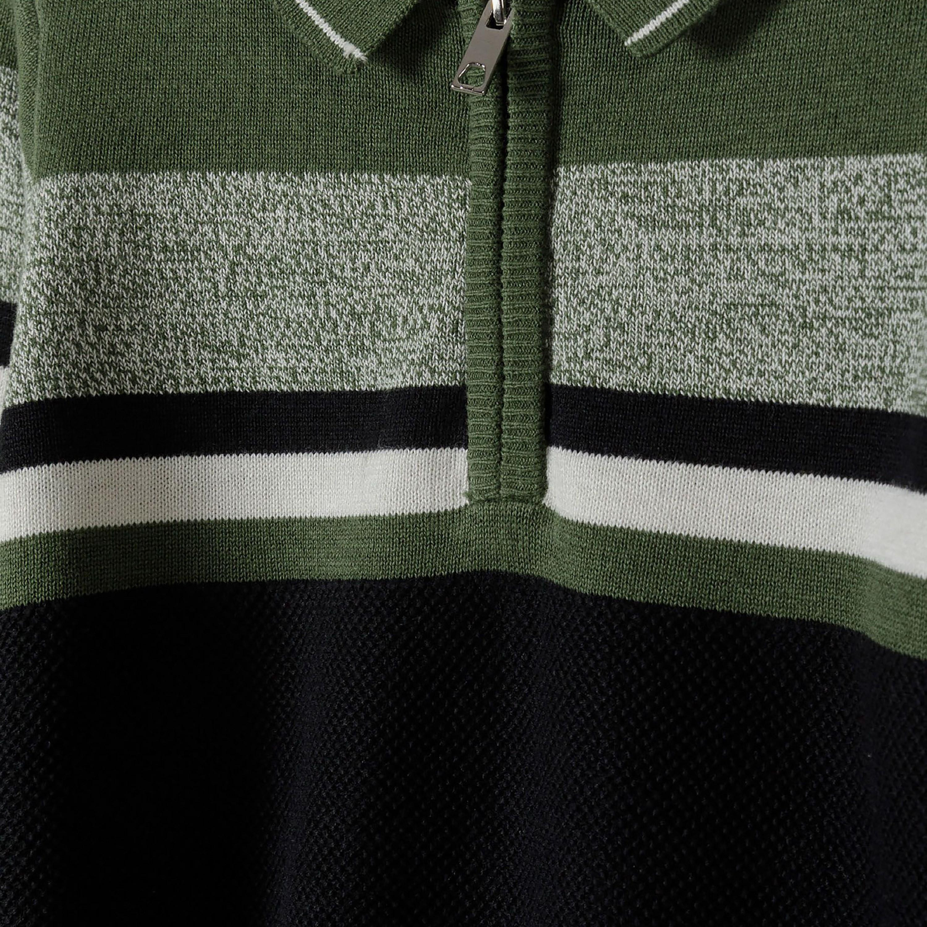 سترة بأكمام طويلة من القطن المقلم من مينوتي-boys-clothing-jumpersandcardigans-image-3