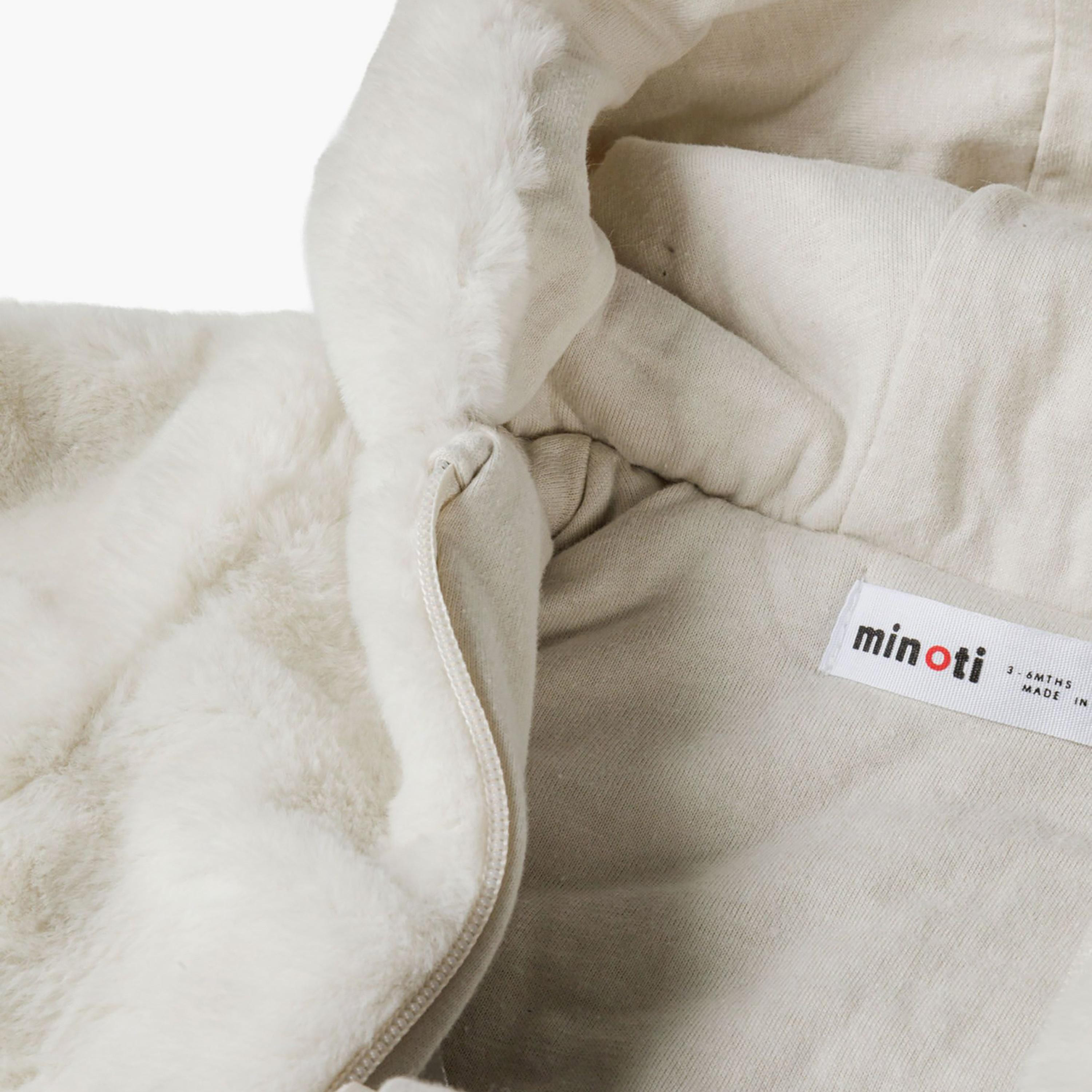 Minoti Faux Fur Snowsuit With 3D Ears-baby-boys-clothing-bodysuits-image-3