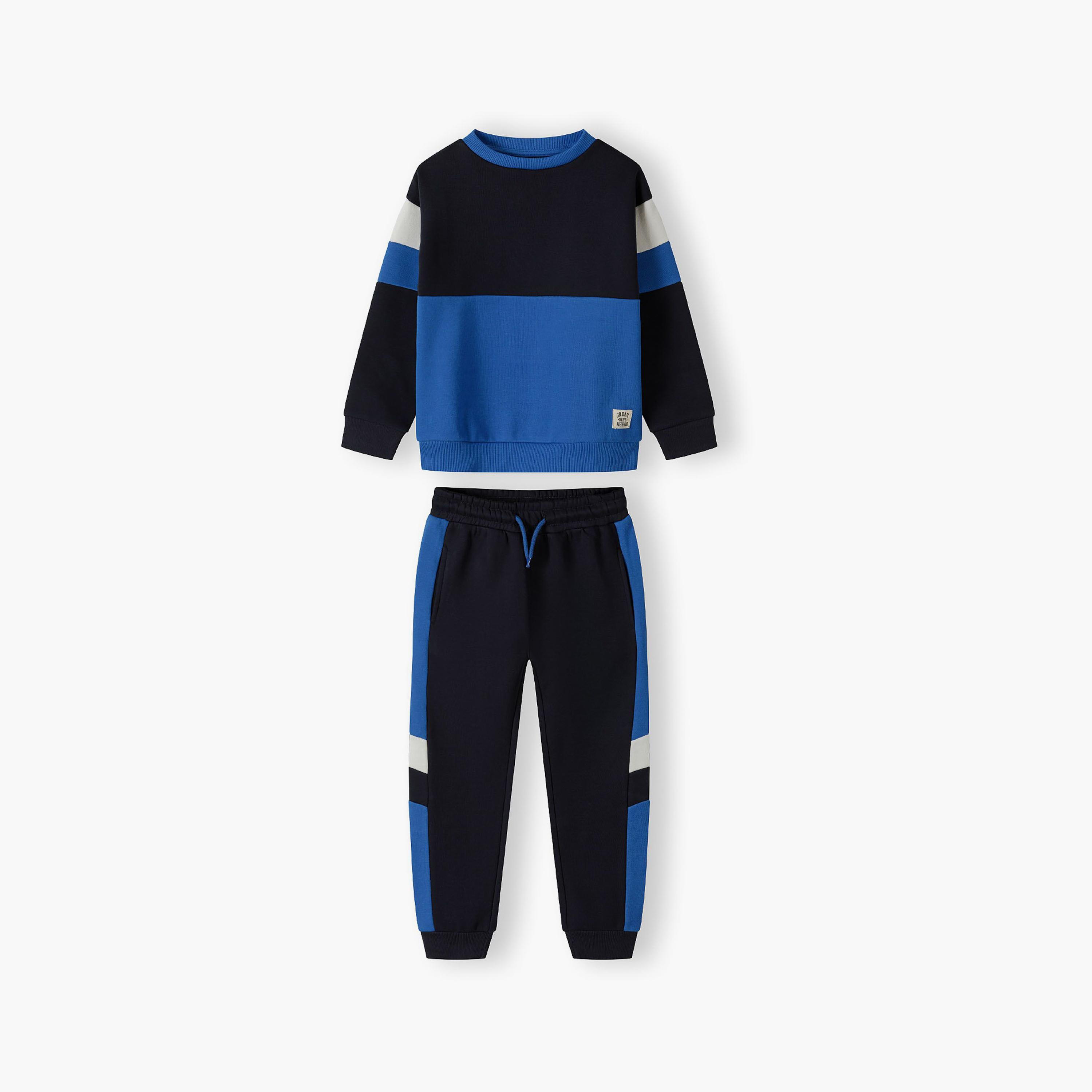 Minoti 2-Piece Crew Neck Printed Hoodie with Joggers Set-boys-clothing-setsandcoords-image-2