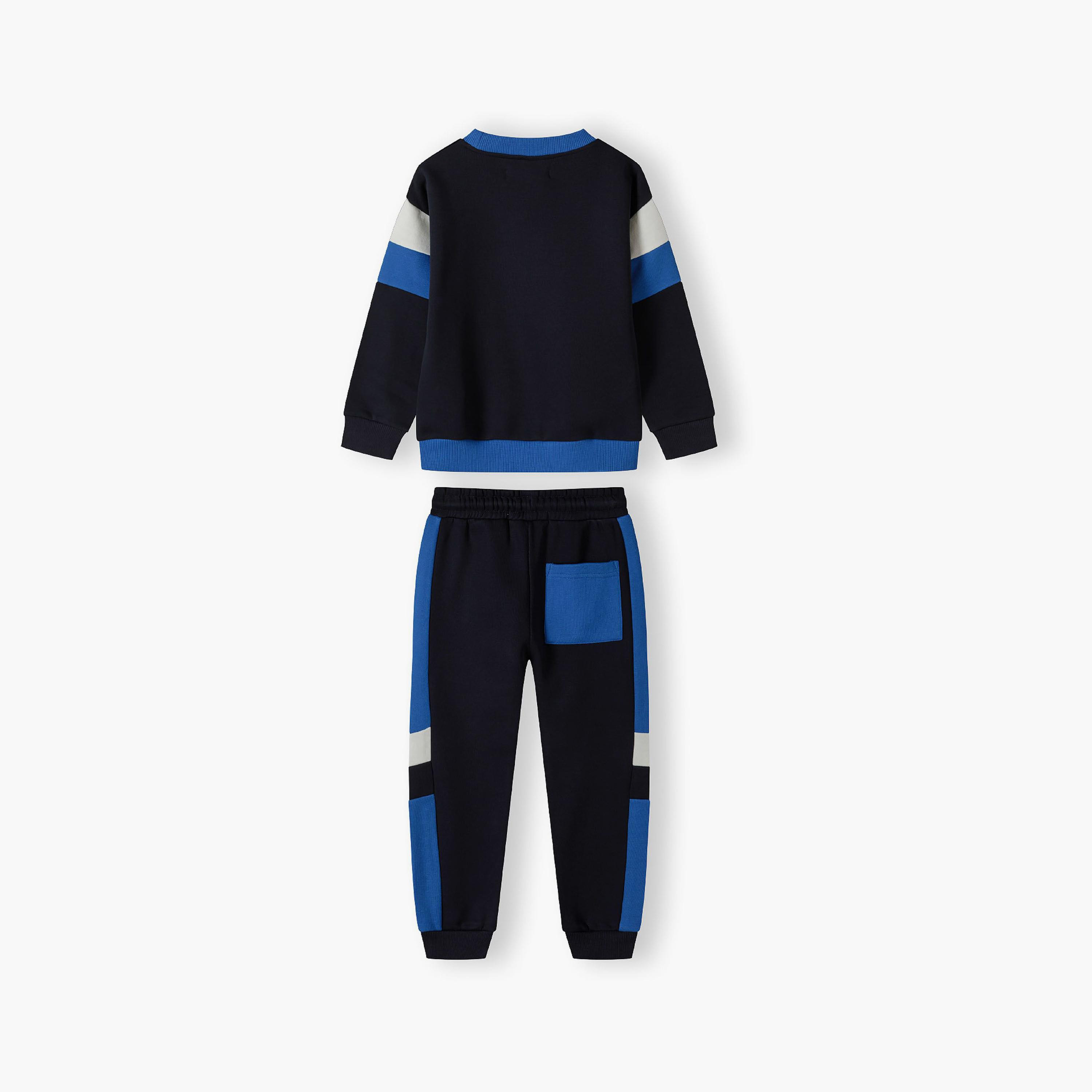 Minoti 2-Piece Crew Neck Printed Hoodie with Joggers Set-boys-clothing-setsandcoords-image-3